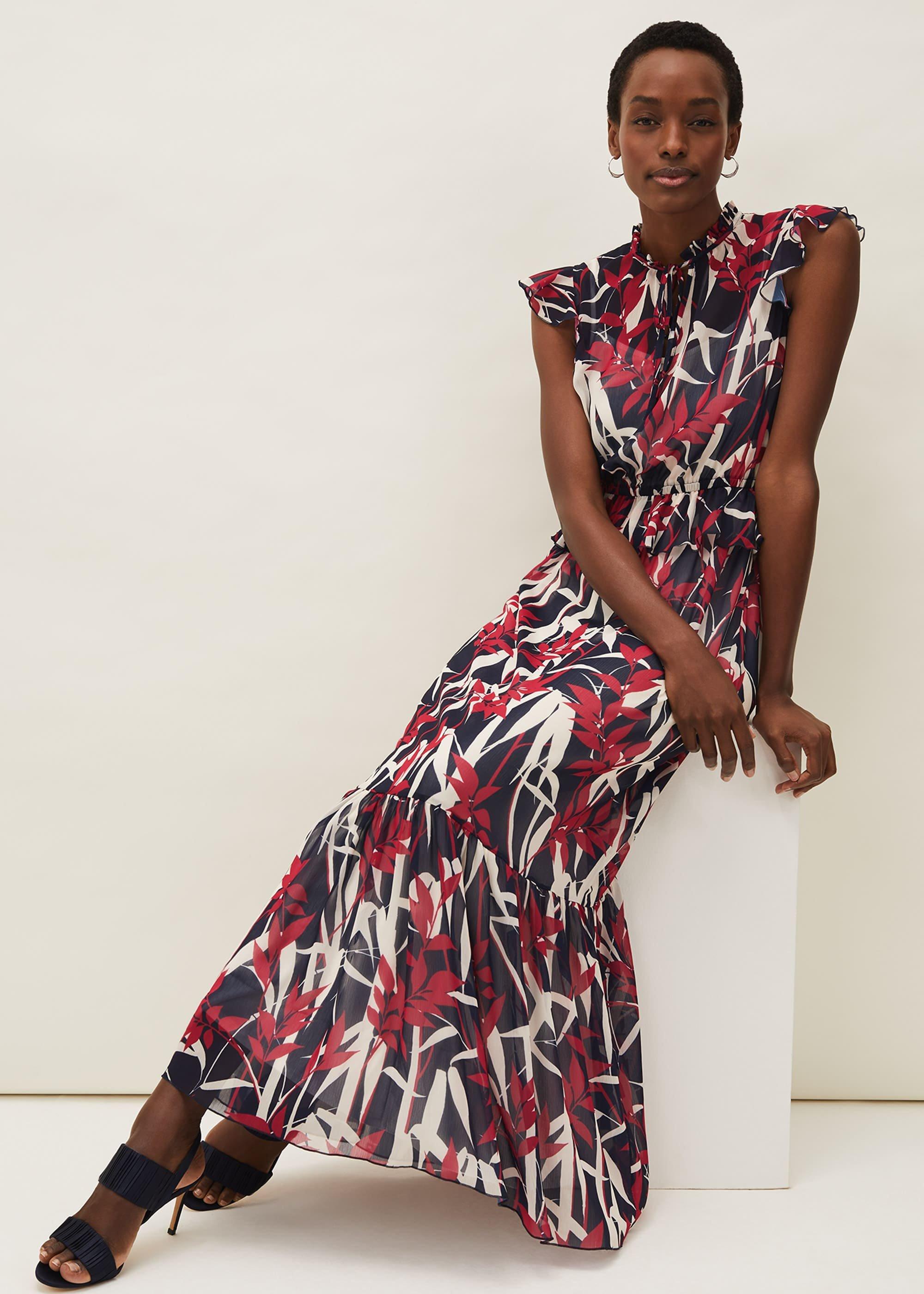 Ellen Palm Print Maxi Dress