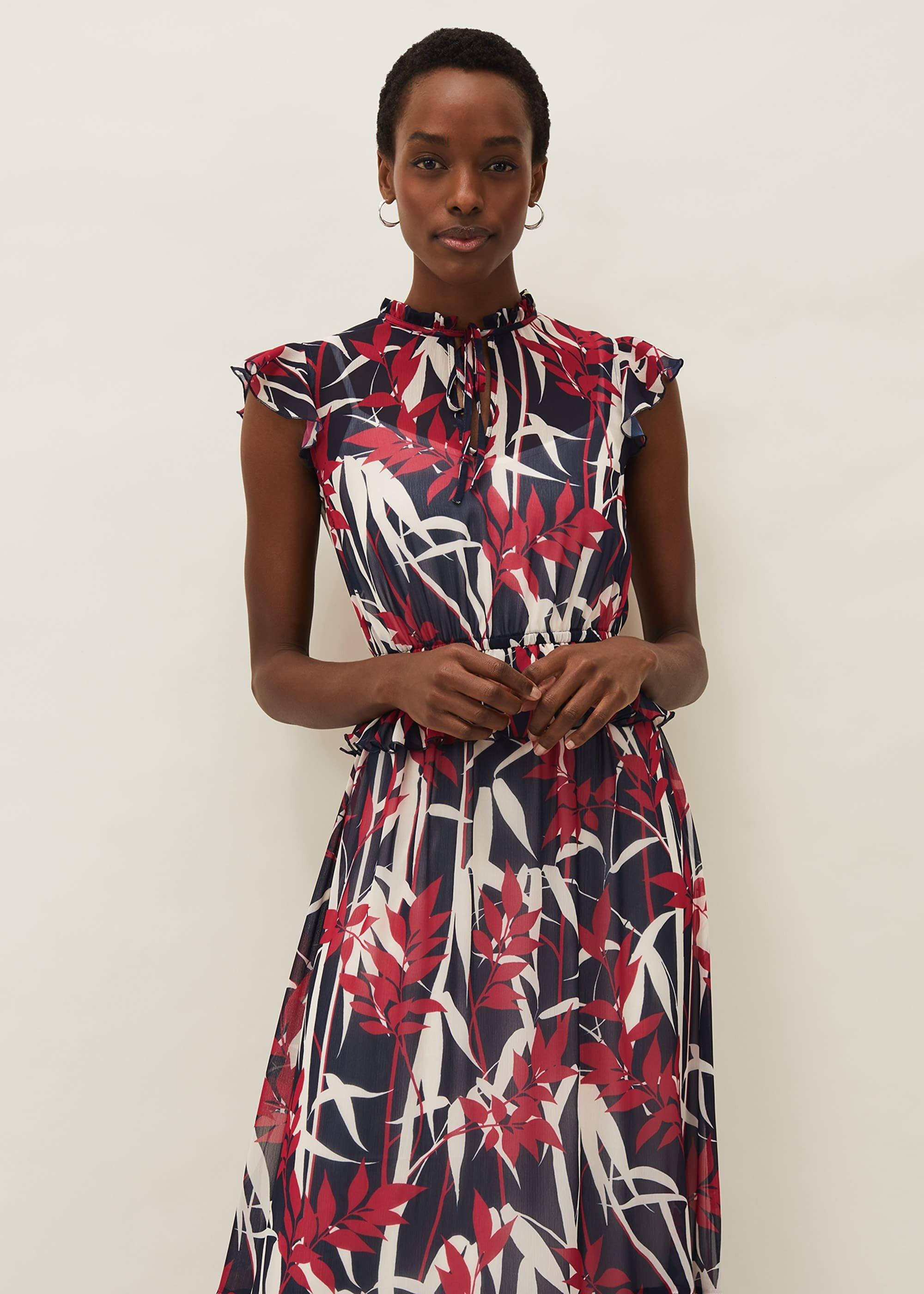 Ellen Palm Print Maxi Dress