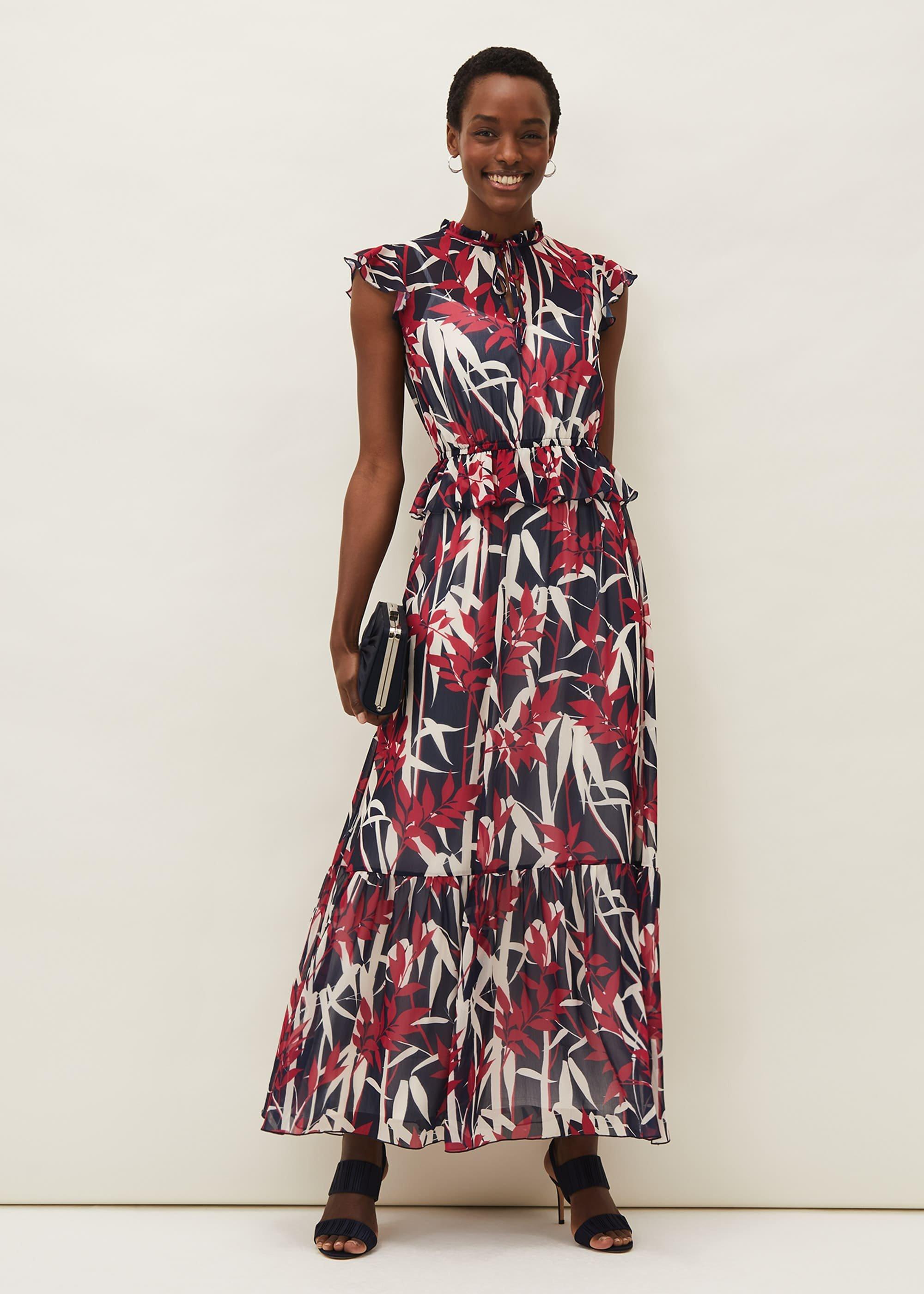 Ellen Palm Print Maxi Dress