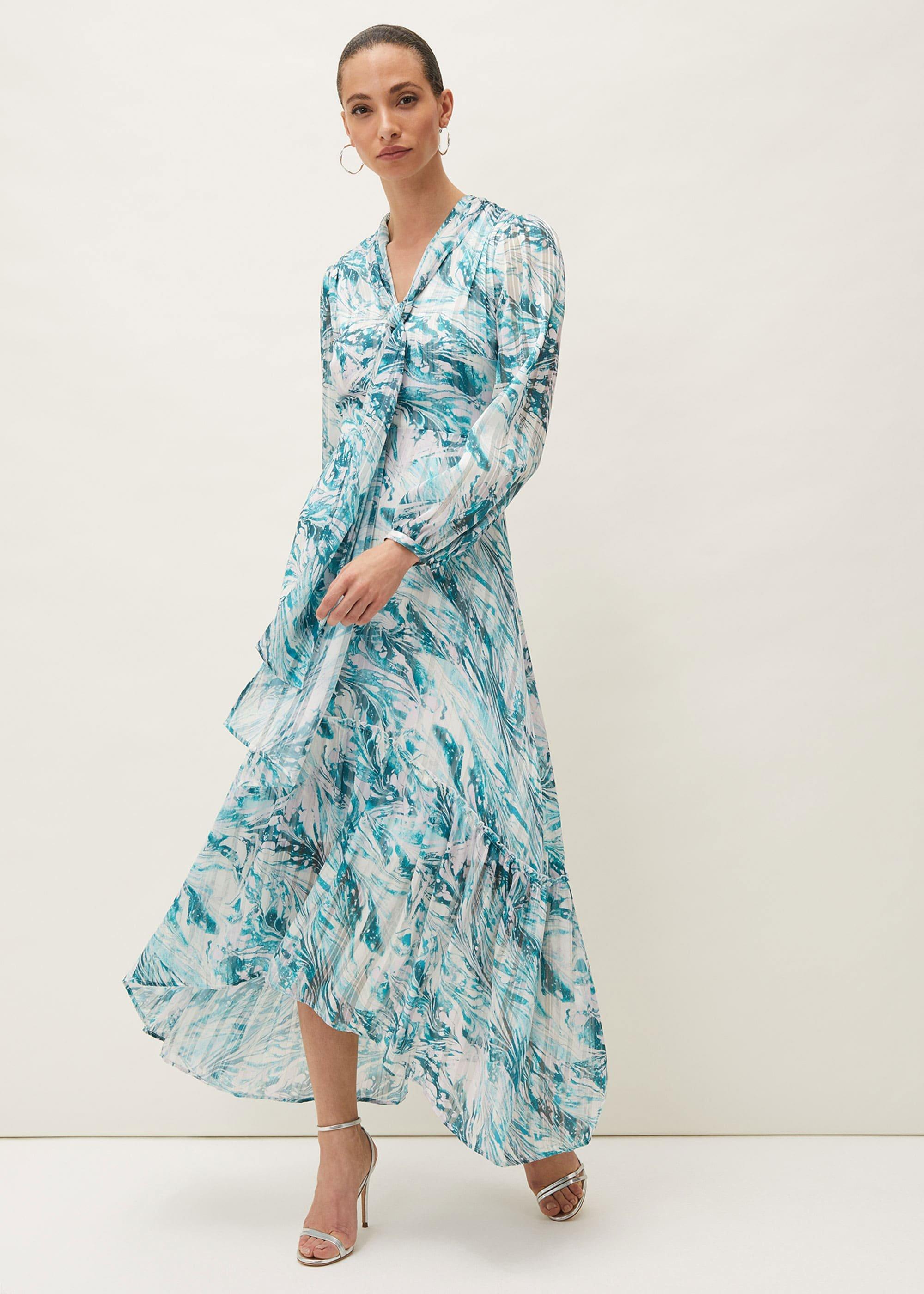 Lauretta Abstract Print Maxi Dress
