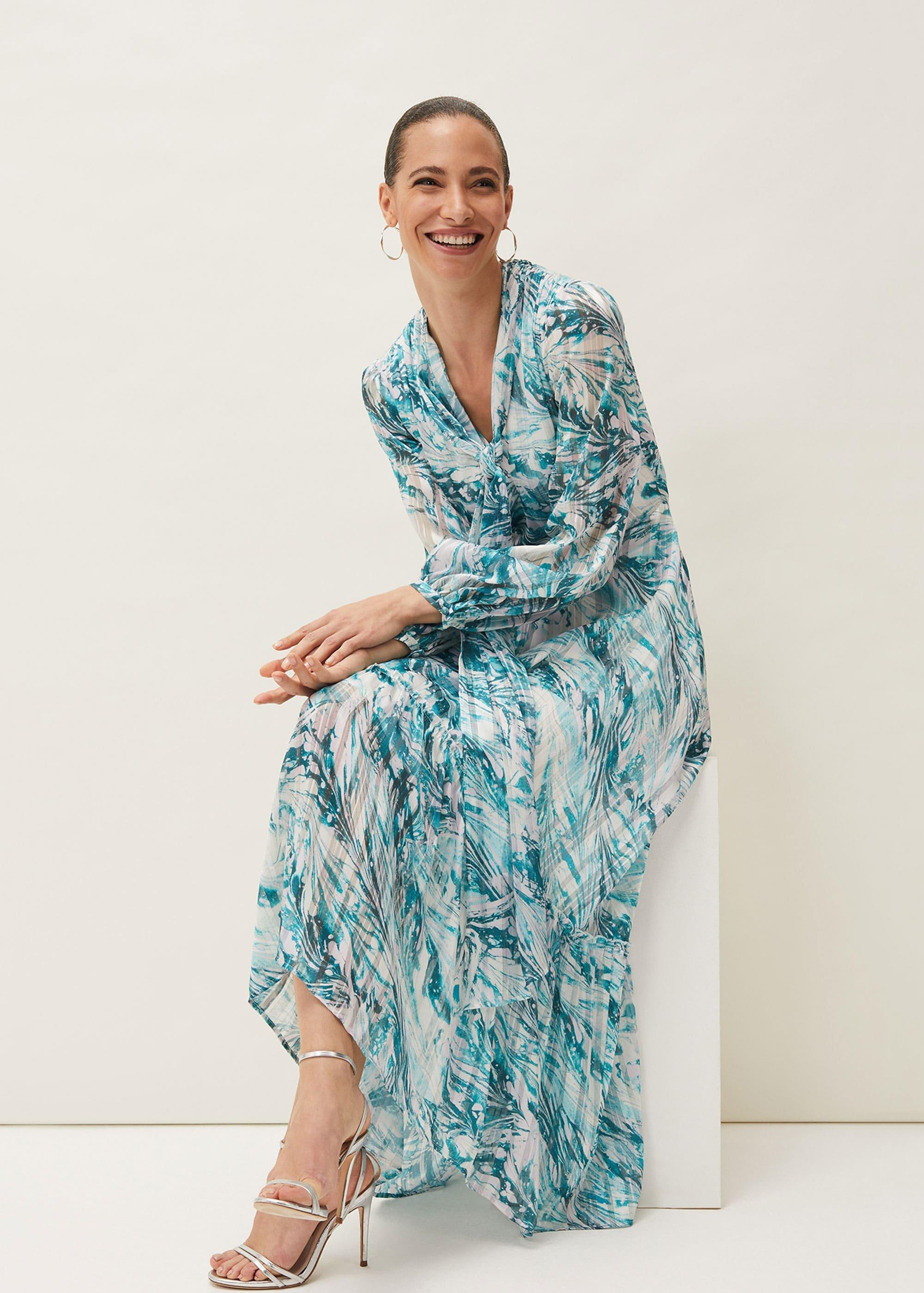 Lauretta Abstract Print Maxi Dress
