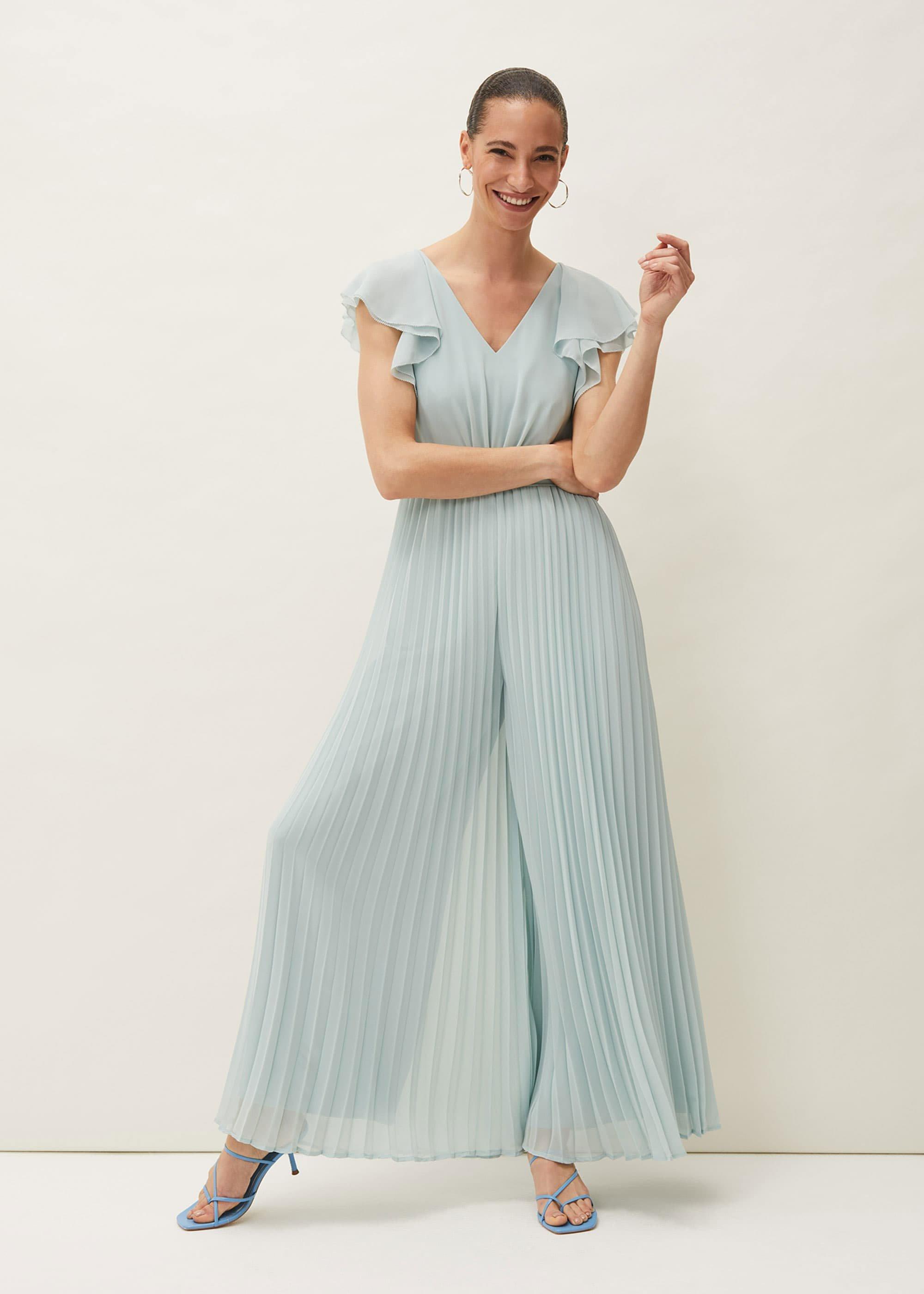 Hallie Pleated Wide Leg Jumpsuit