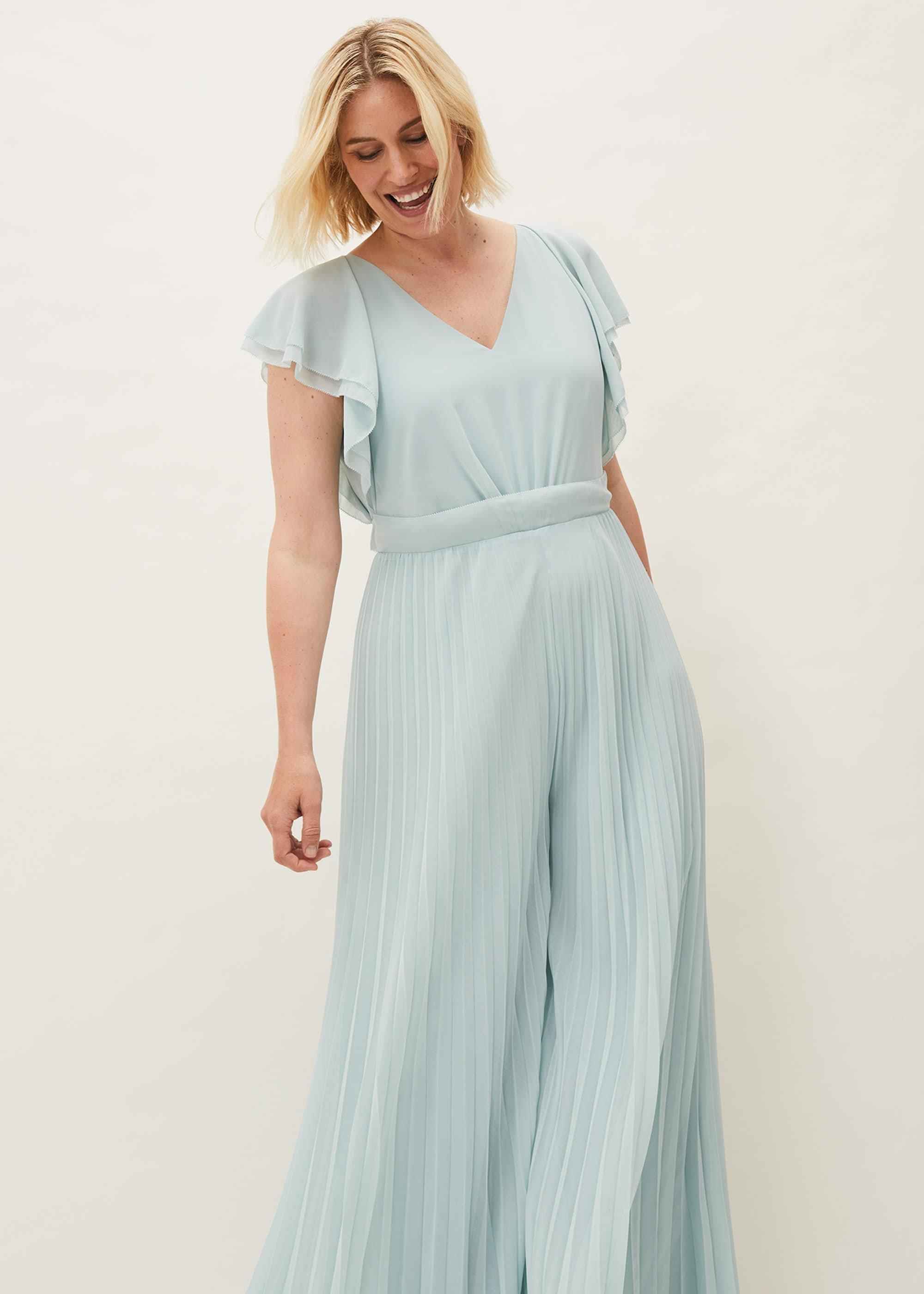 Hallie Pleated Wide Leg Jumpsuit
