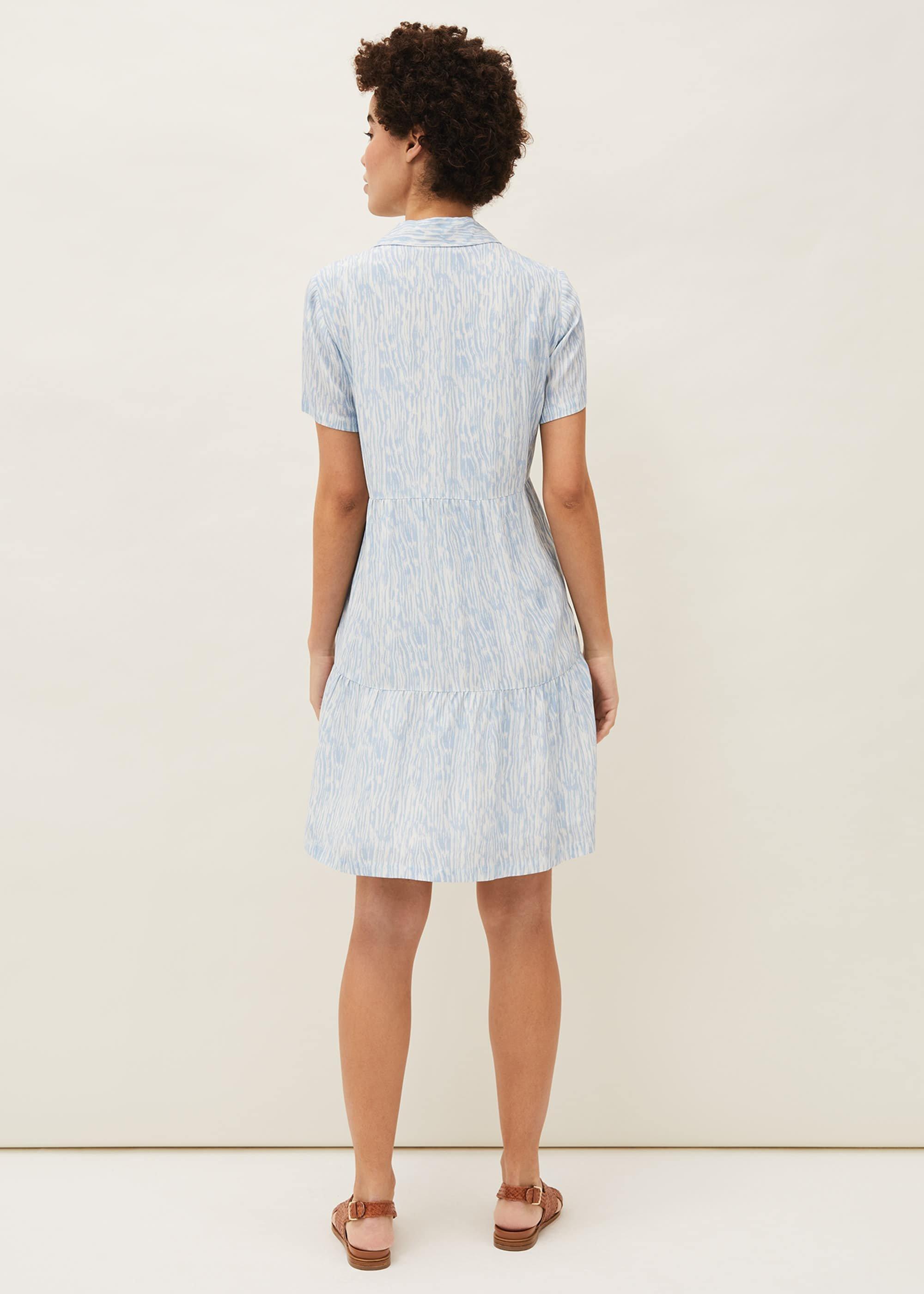 Penele Brushstroke Print Shirt Dress
