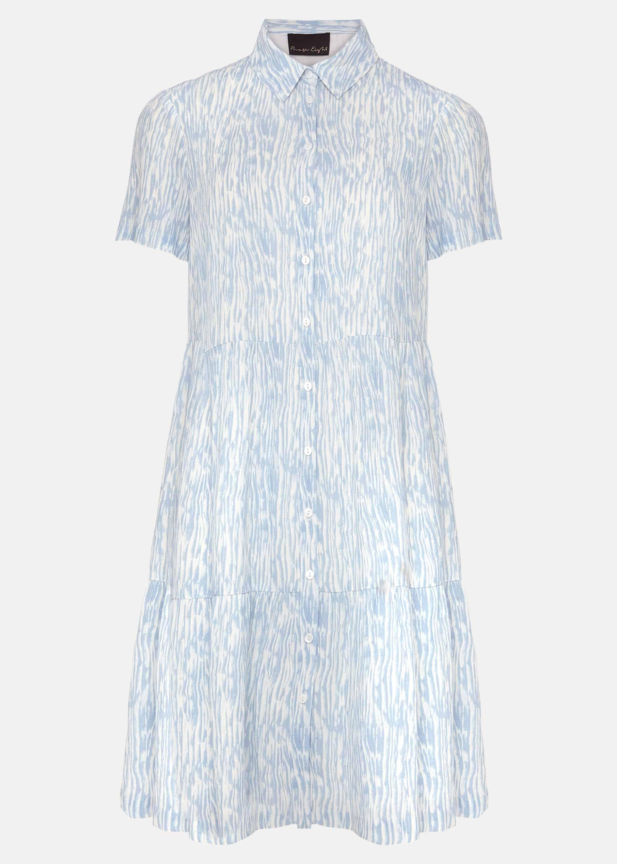 Penele Brushstroke Print Shirt Dress
