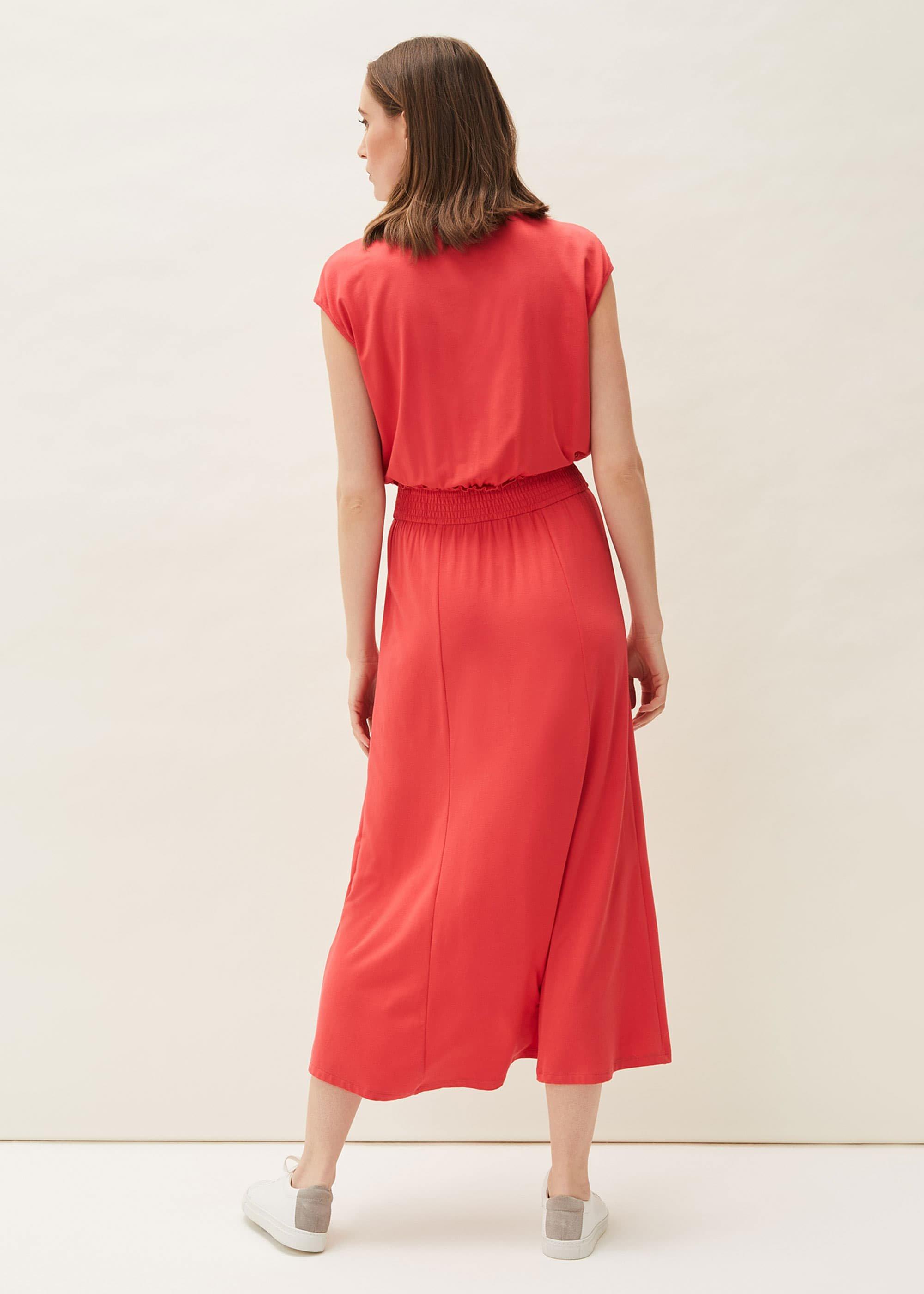Kiera Jersey Shirred Waist Midi Dress