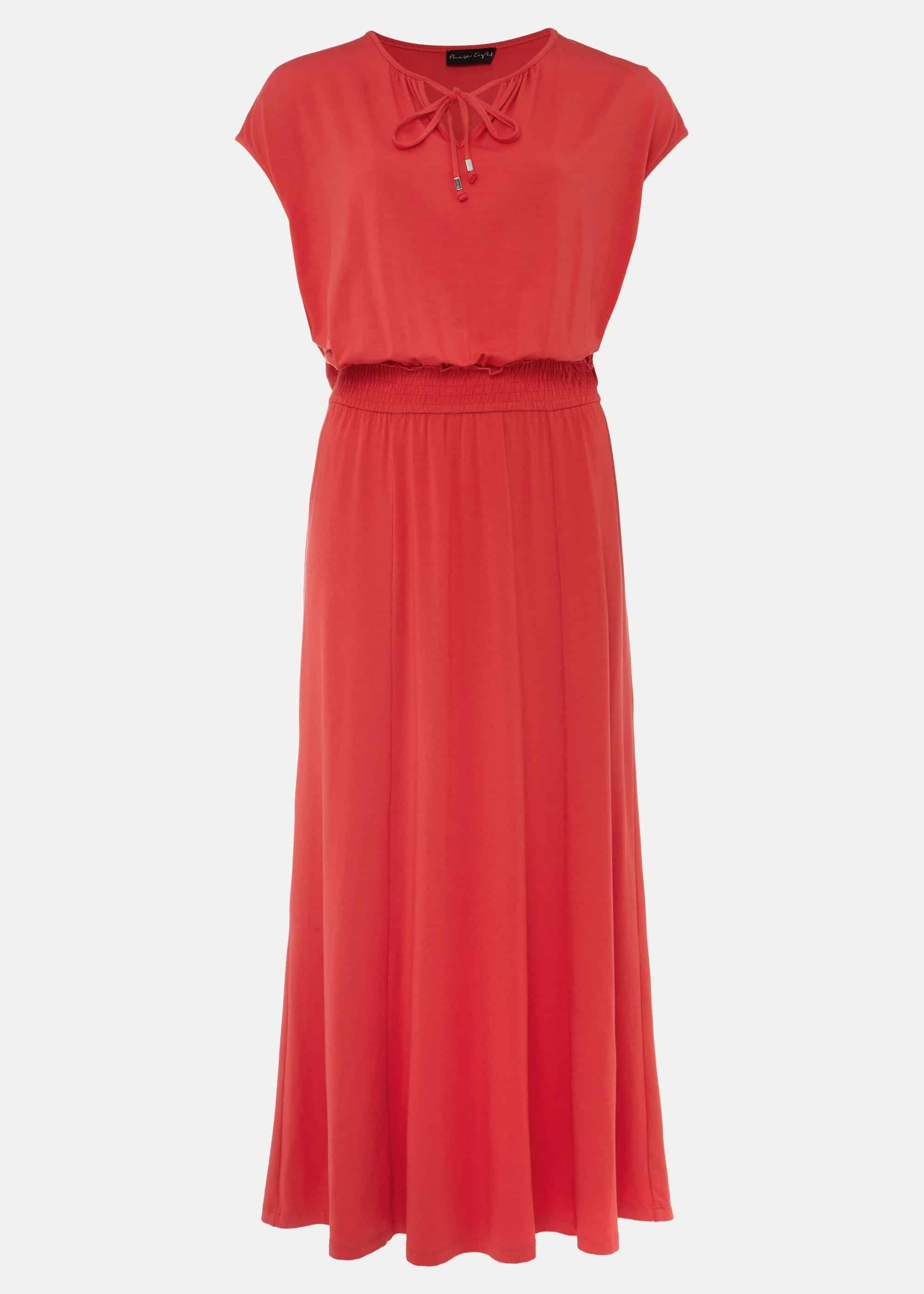 Kiera Jersey Shirred Waist Midi Dress
