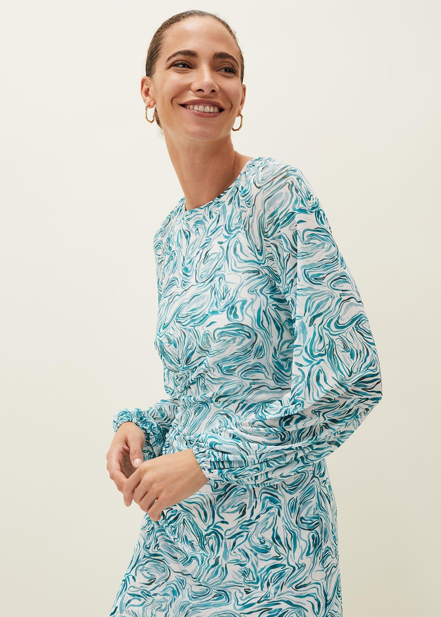 Jolie Swirl Mesh Dress