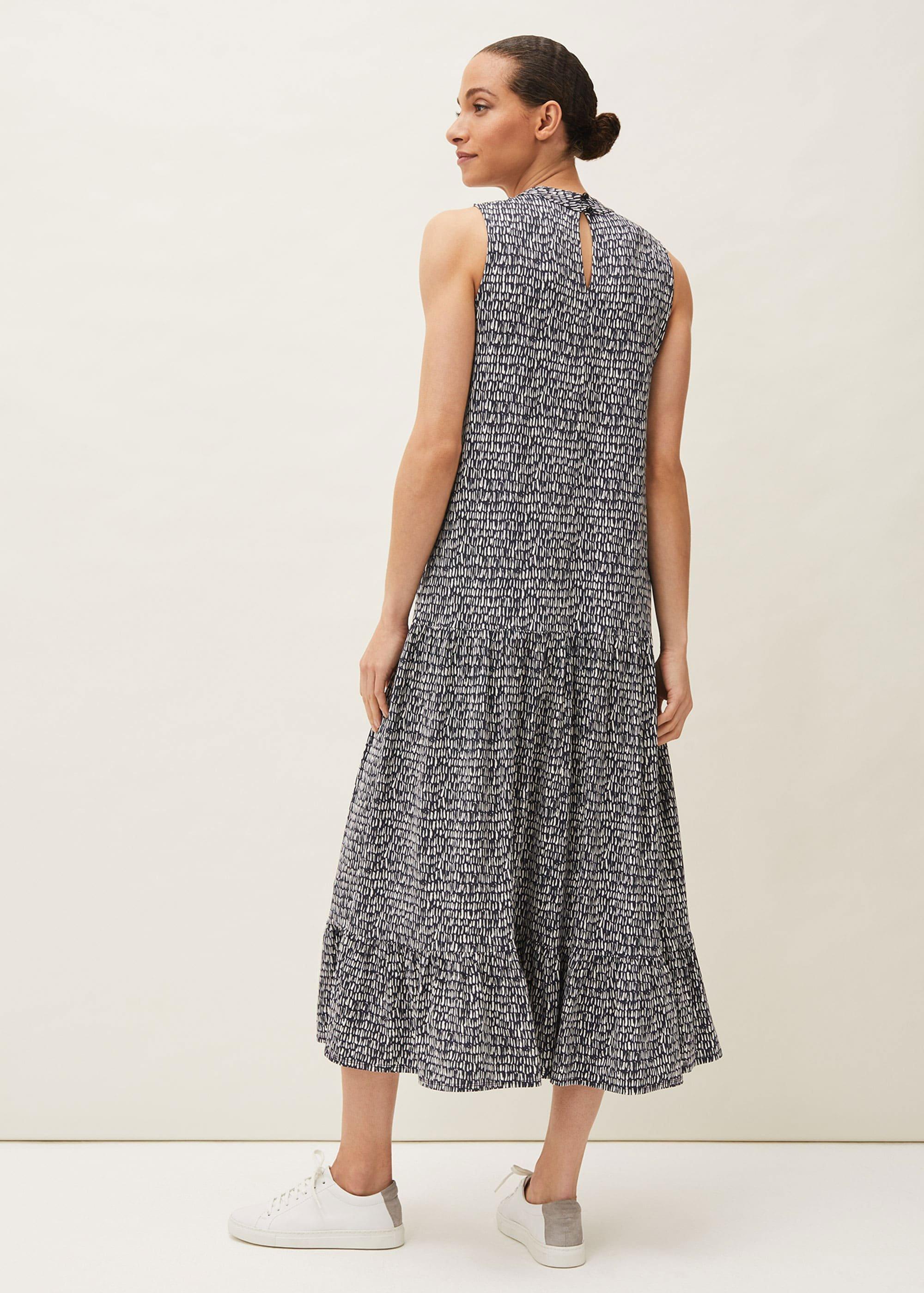Adelia Abstract Print Midaxi Dress
