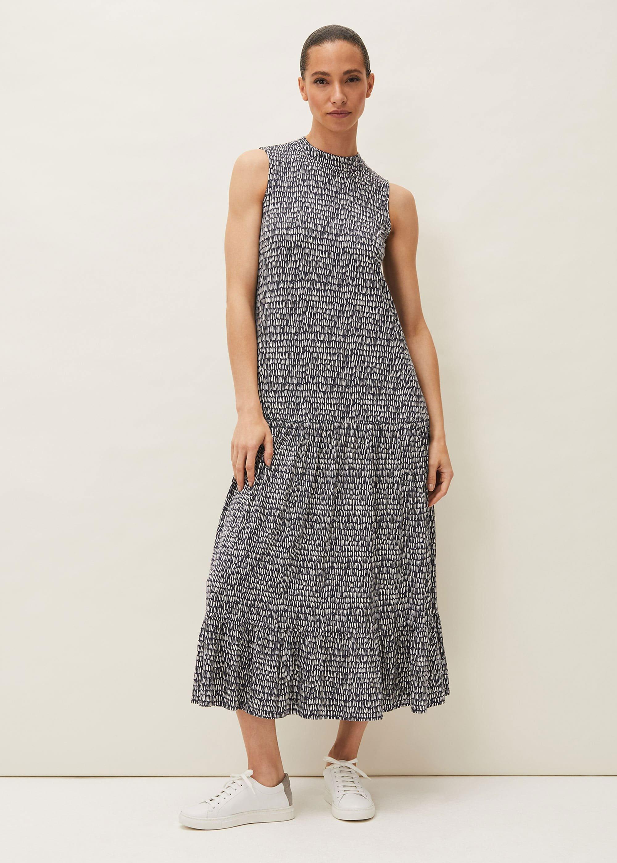 Adelia Abstract Print Midaxi Dress
