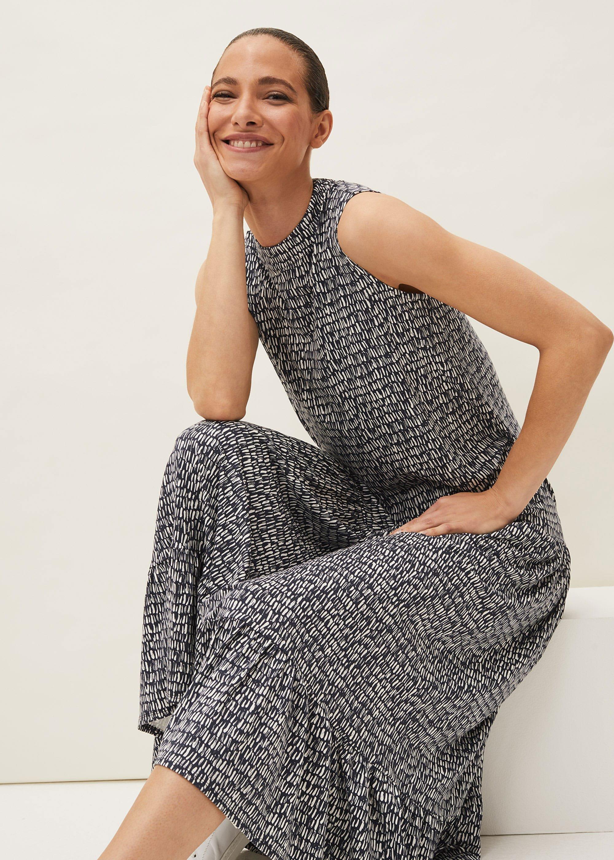 Adelia Abstract Print Midaxi Dress
