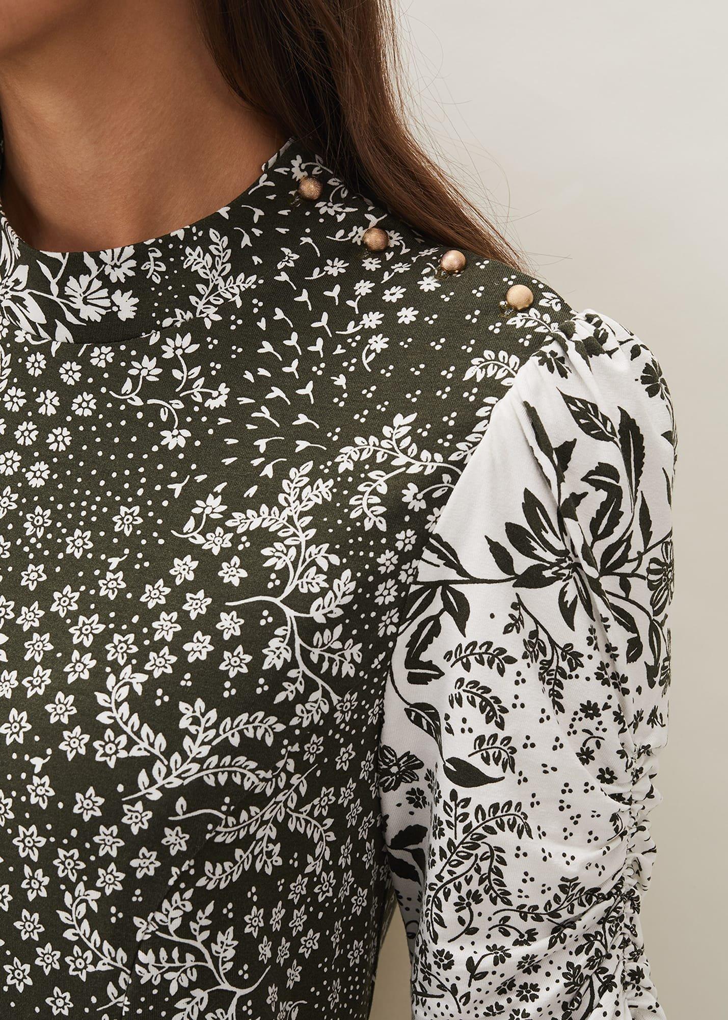Alva Mixed Print Dress