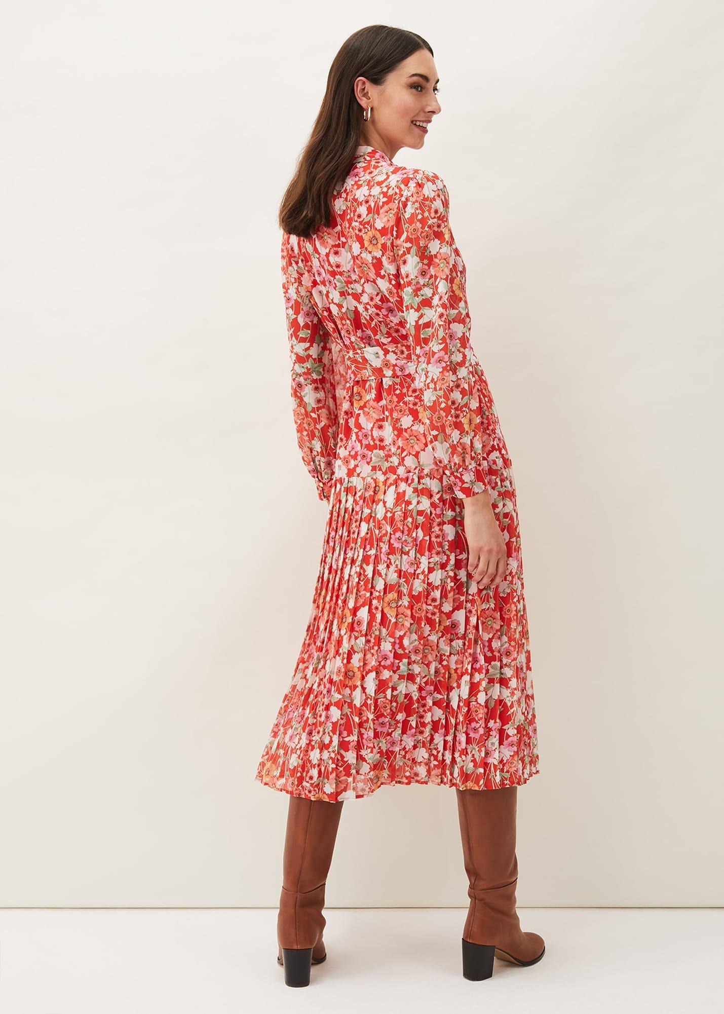 Lottie Floral Pleated Shirt Dress