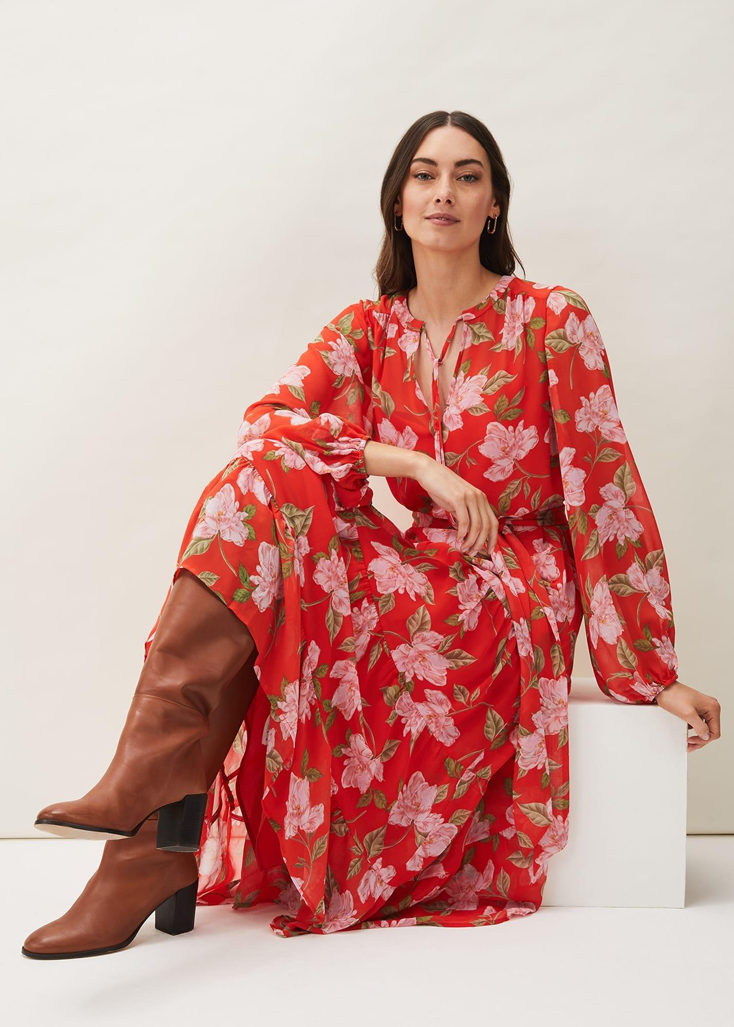 Philippa Floral Chiffon Maxi Dress