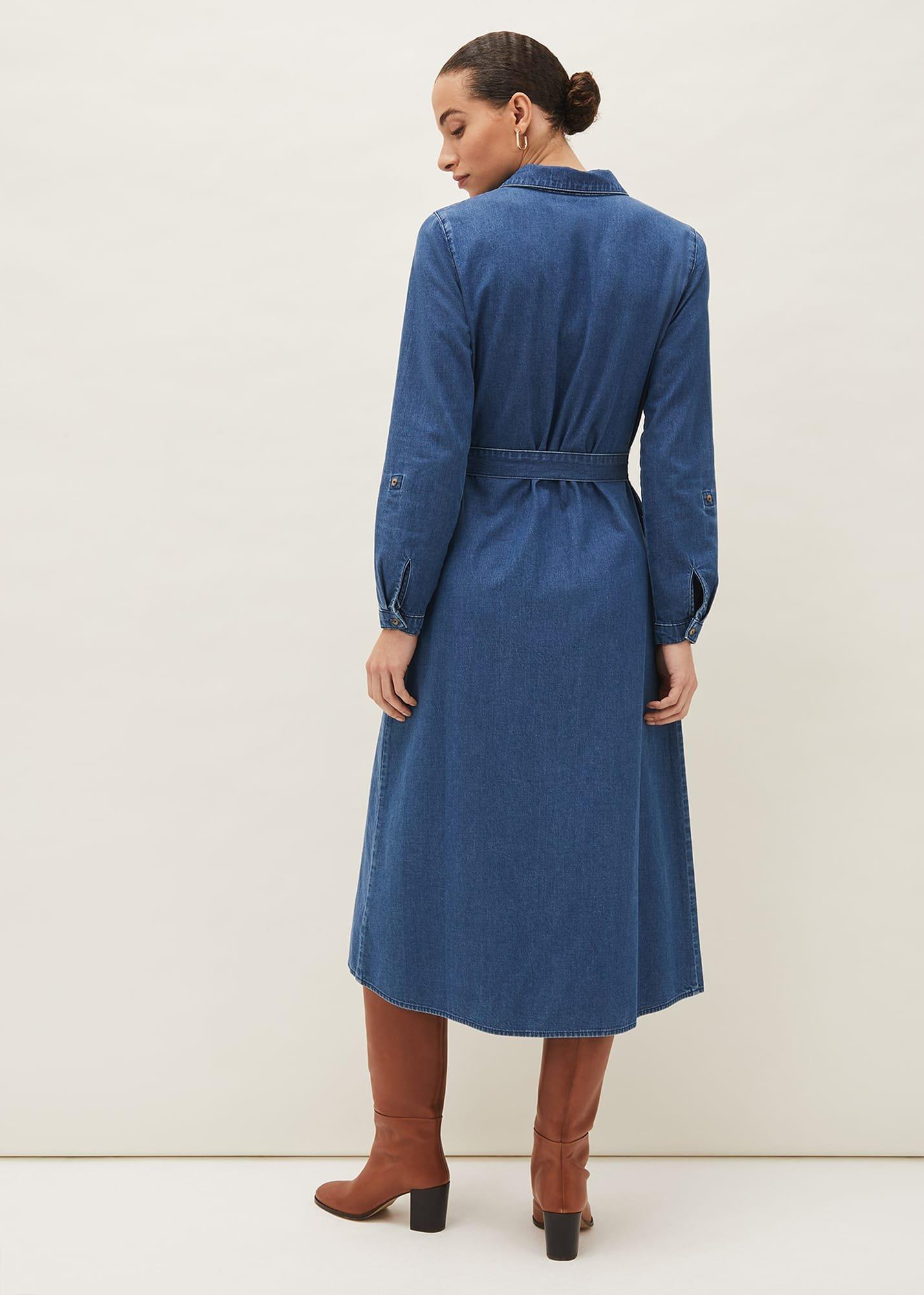 Hettie Denim Midi Dress