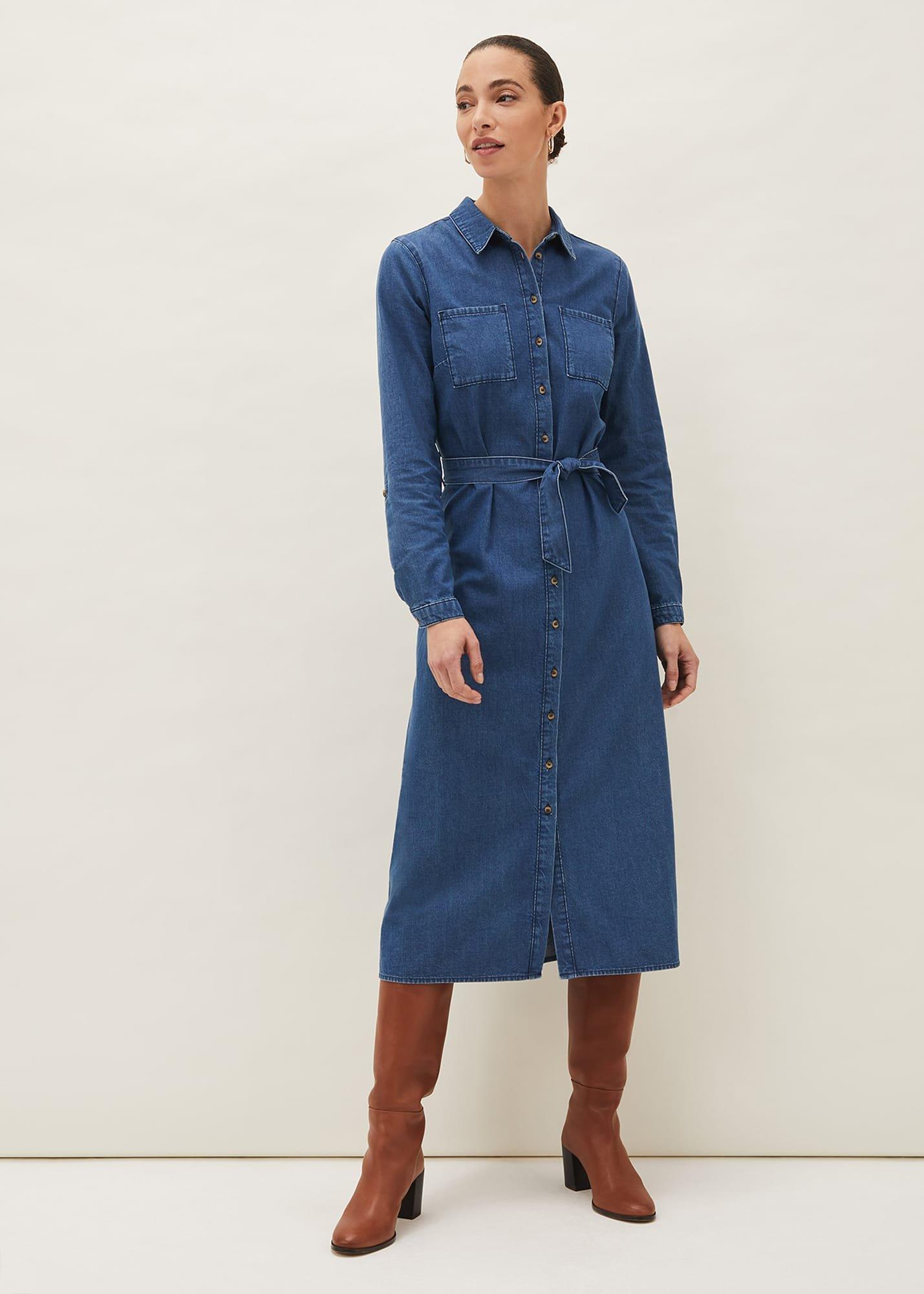 Hettie Denim Midi Dress
