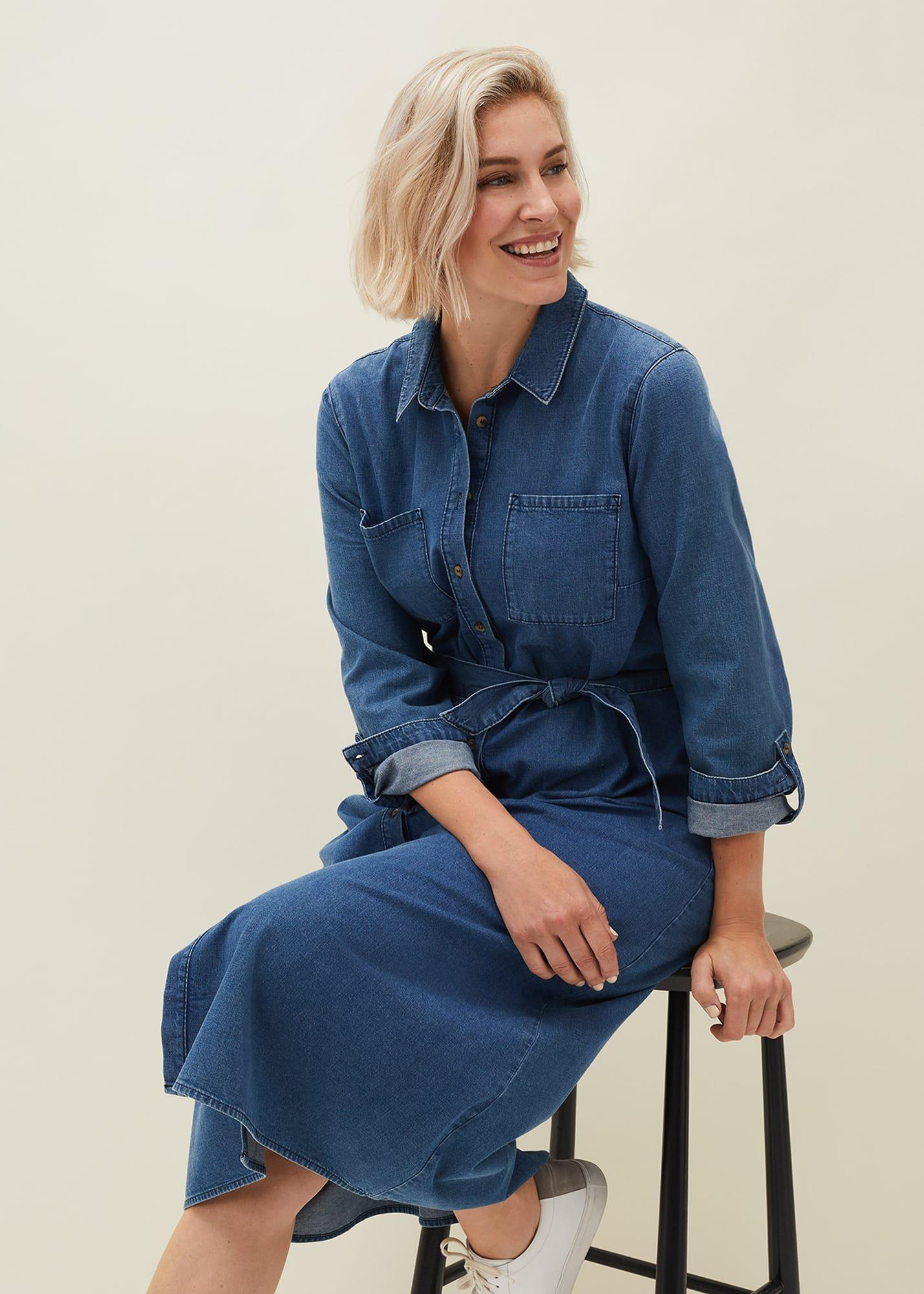 Hettie Denim Midi Dress