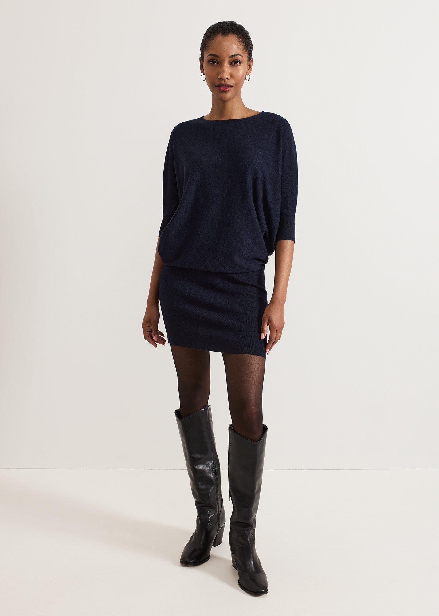 ${product-id}-Becca Batwing Knitted Dress-Marineblau-${view-type}