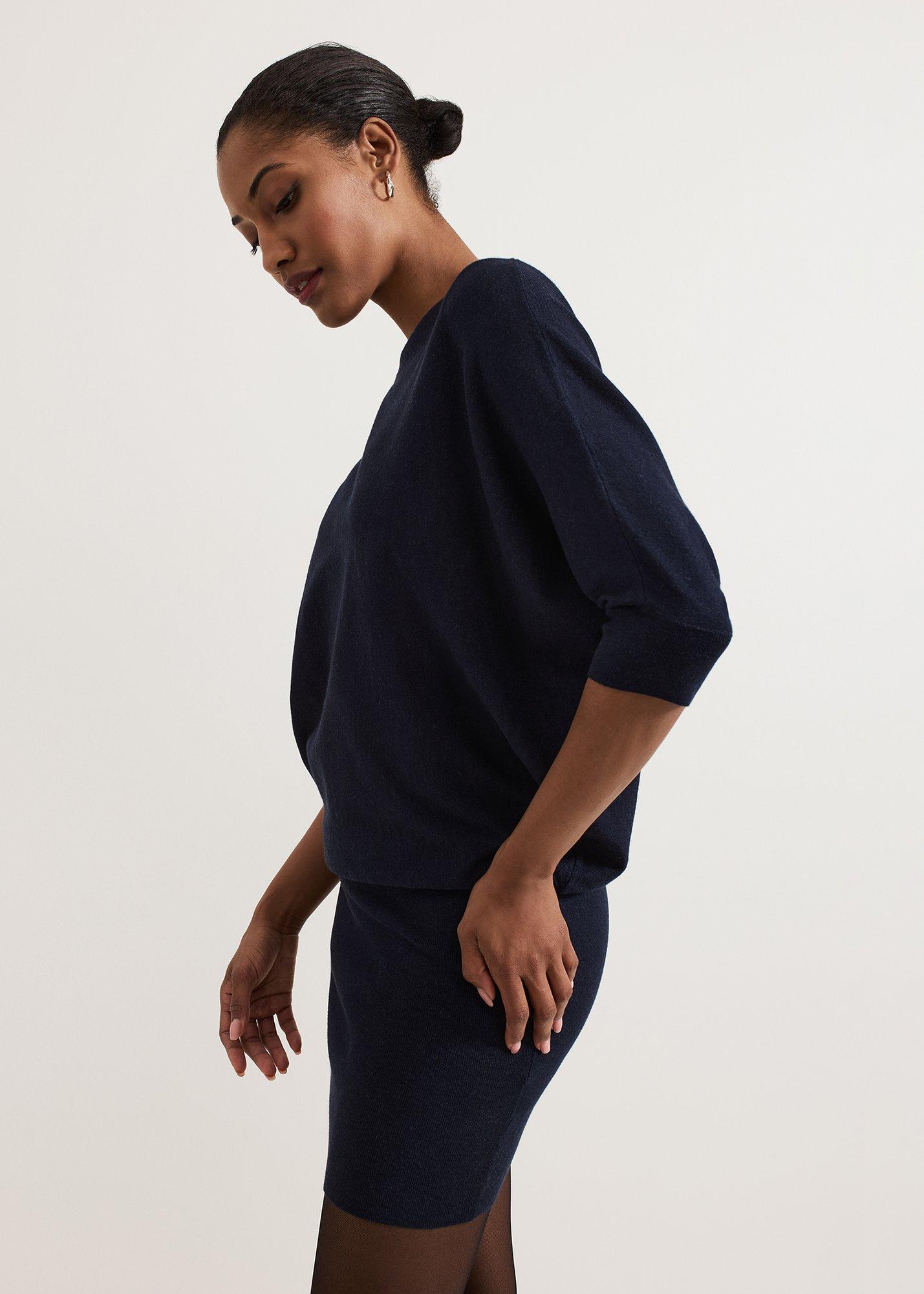 ${product-id}-Becca Batwing Knitted Dress-Marineblau-${view-type}