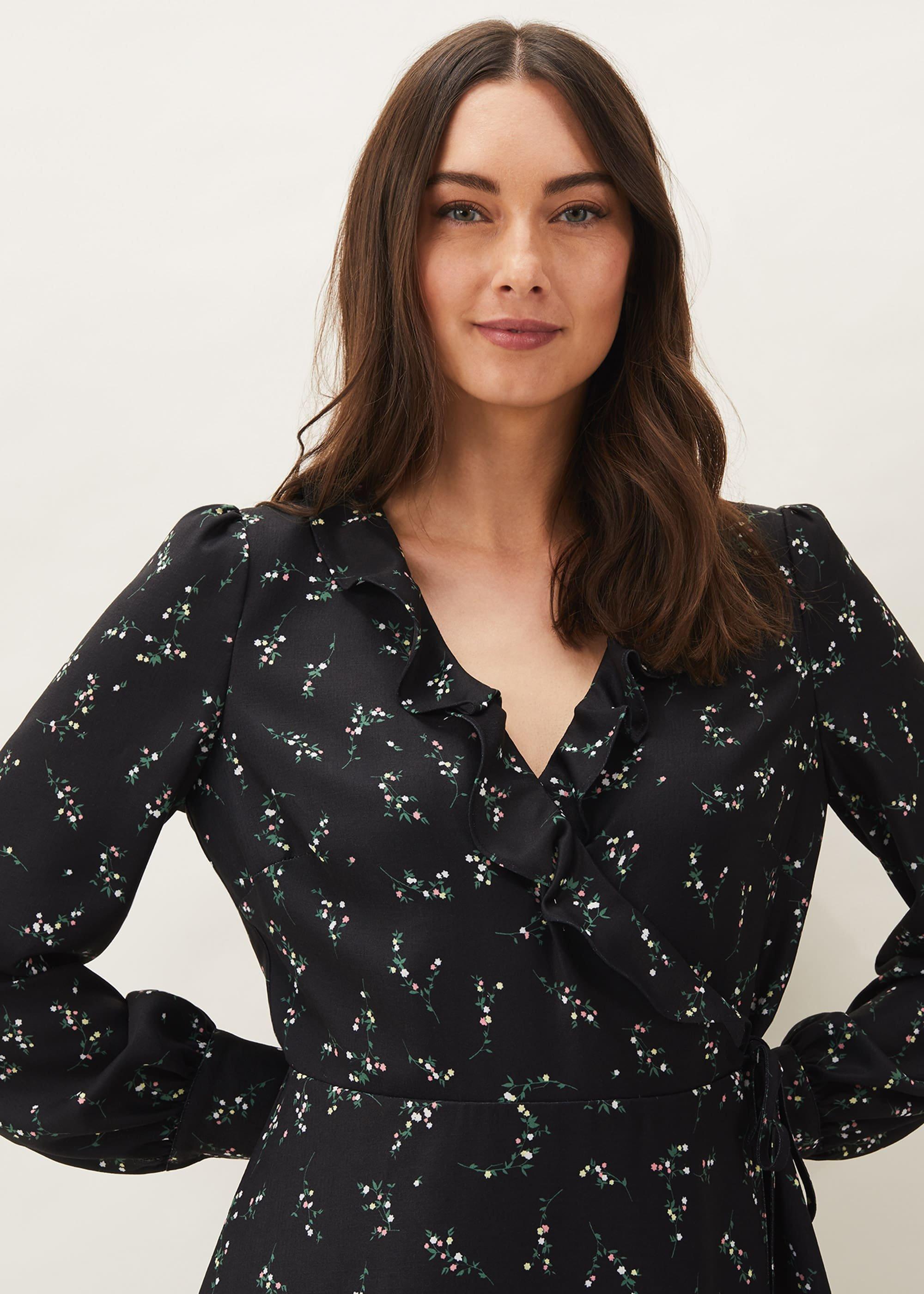 Jamila Ditsy Print Wrap Dress