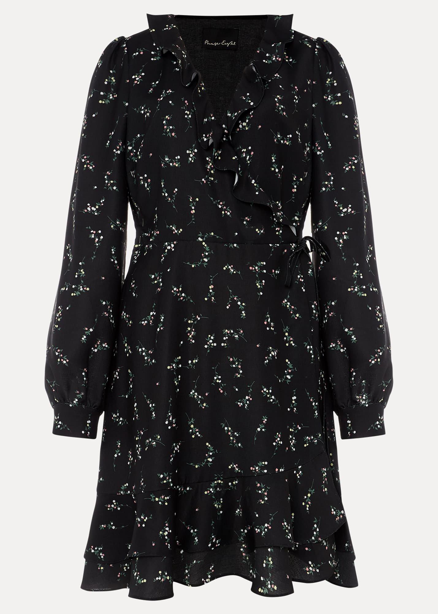 Jamila Ditsy Print Wrap Dress