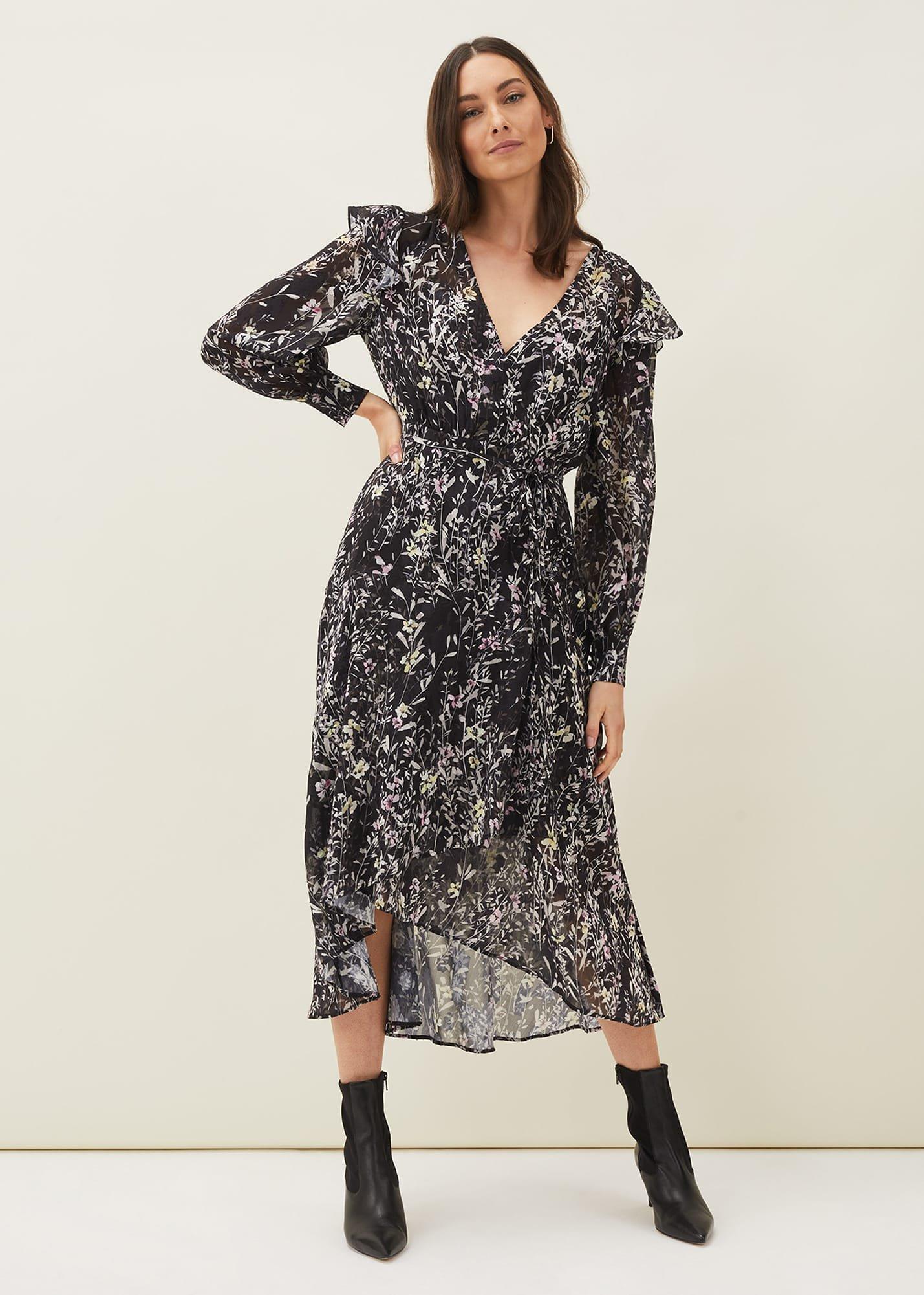 Daphne Floral Wrap Dress