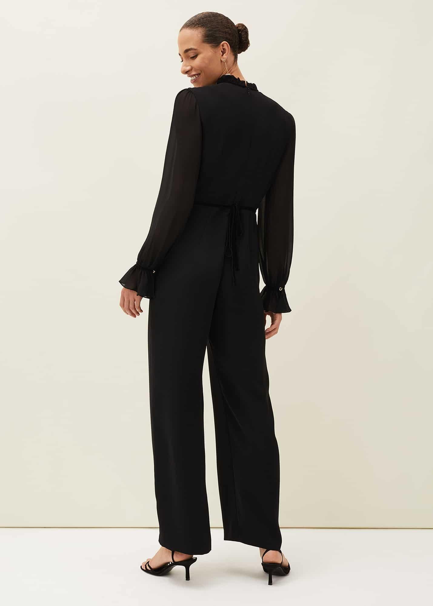 Una Velvet Trim Jumpsuit