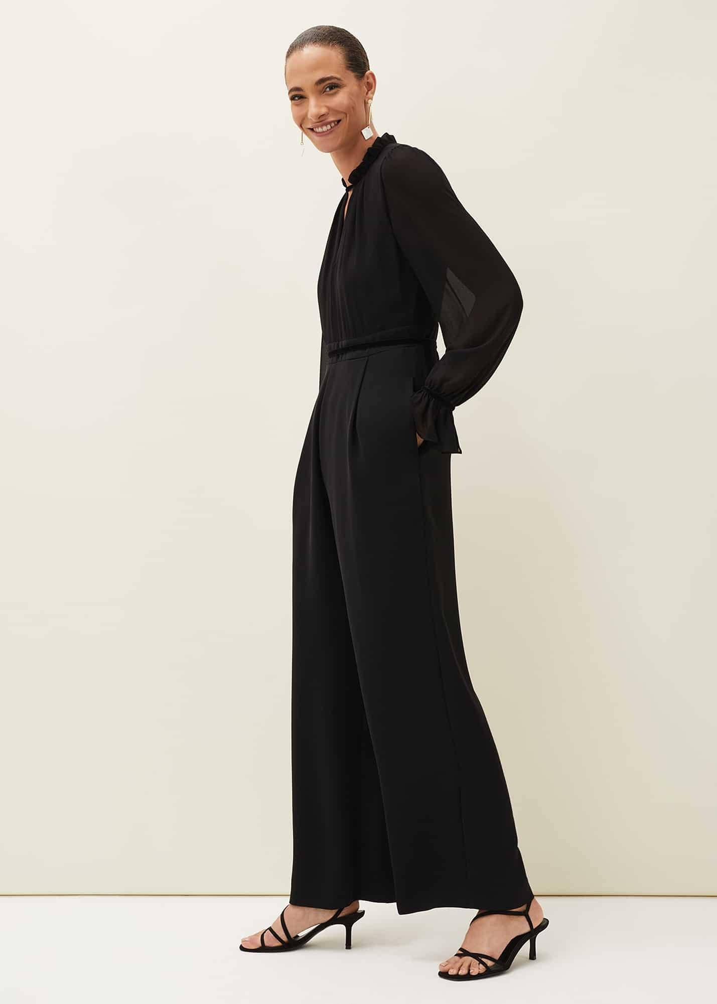 Una Velvet Trim Jumpsuit