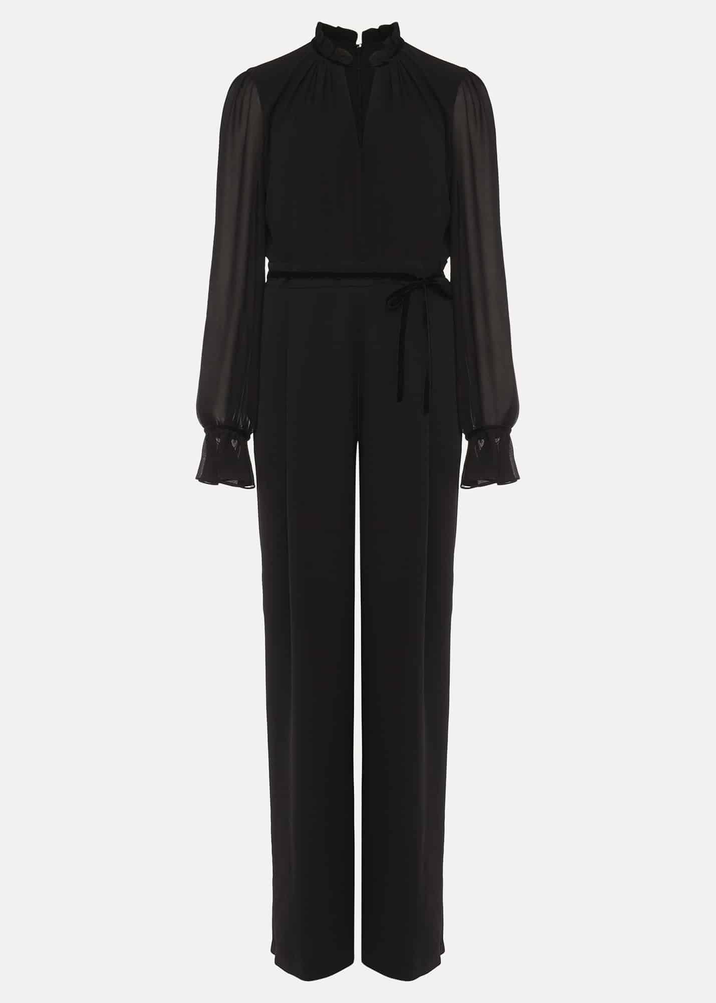Una Velvet Trim Jumpsuit