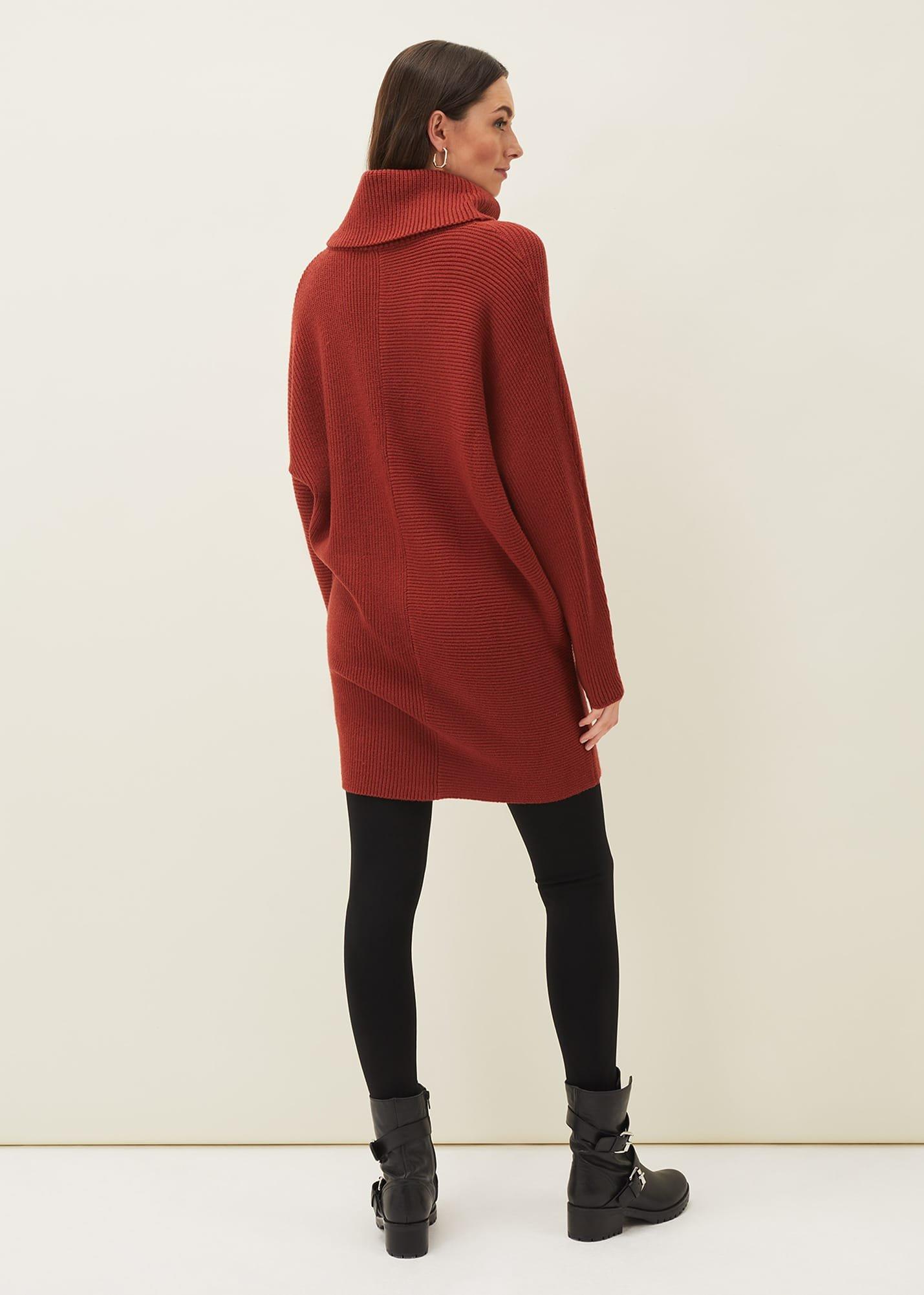 Cathelene Cowl Neck Knit Dress