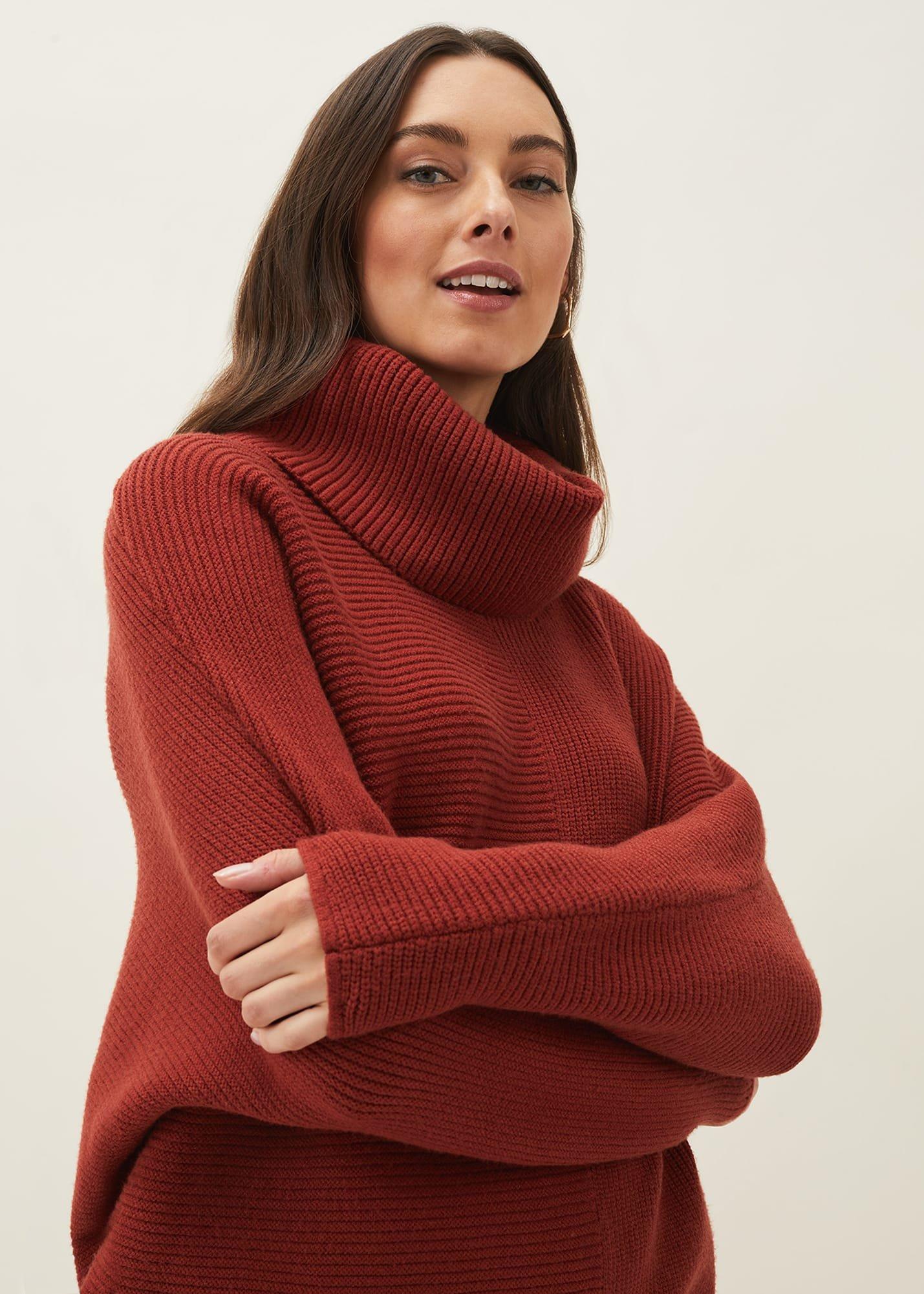 Cathelene Cowl Neck Knit Dress