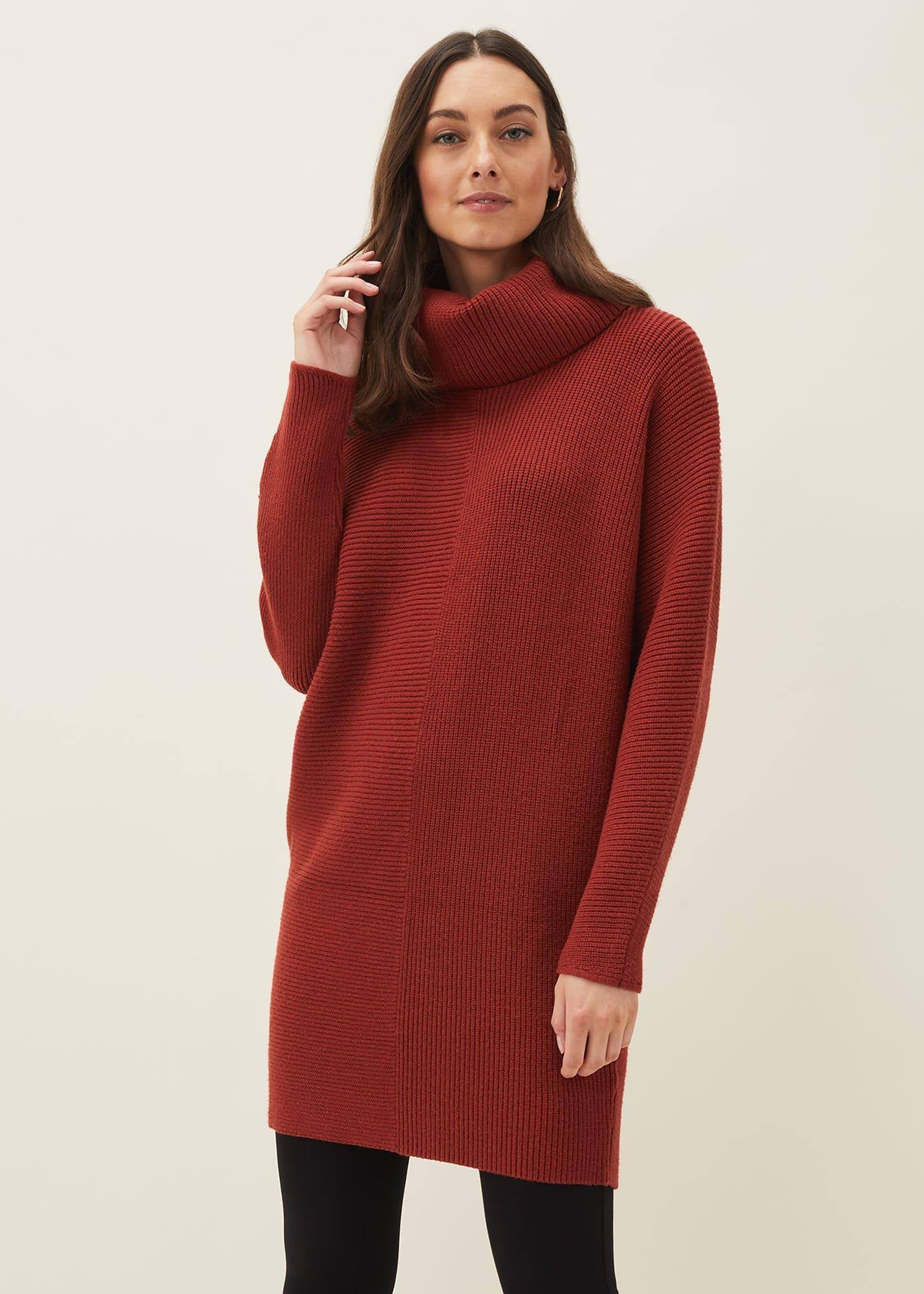 Cathelene Cowl Neck Knit Dress
