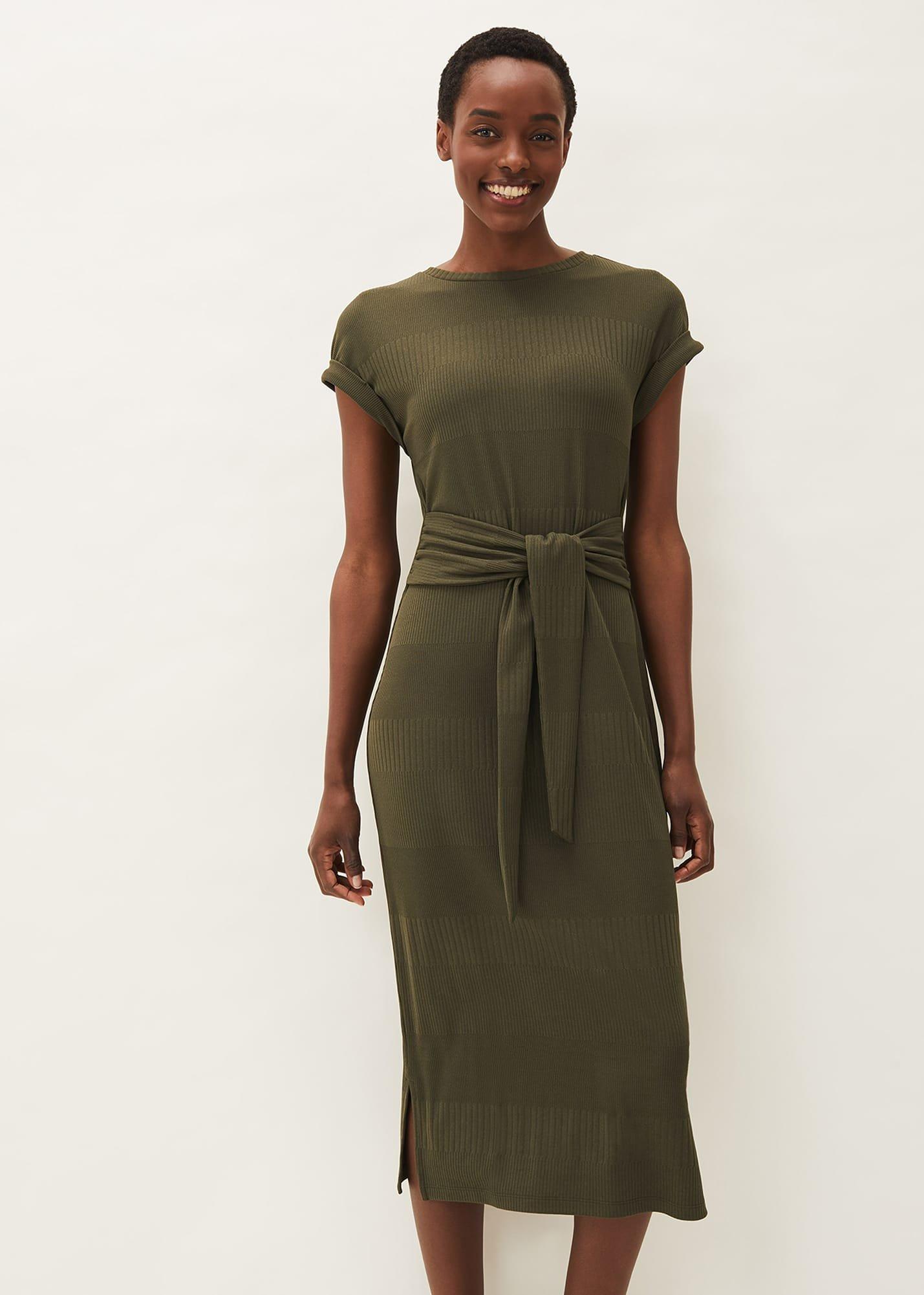 Yazmina Ribbed Jersey Midi Dress