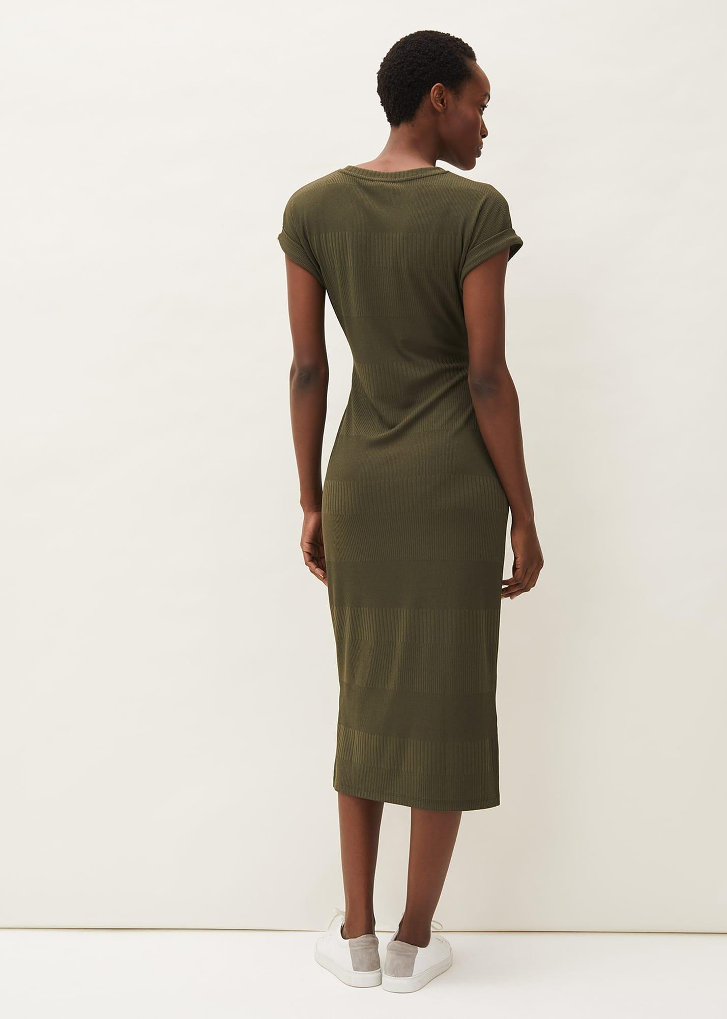 Yazmina Ribbed Jersey Midi Dress