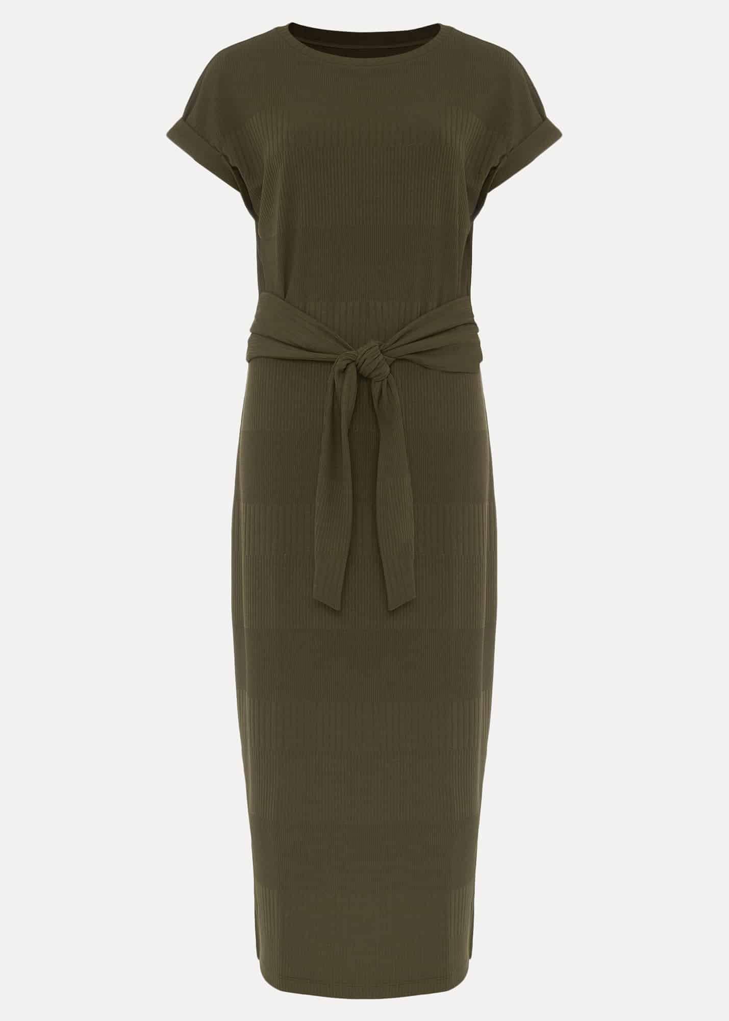 Yazmina Ribbed Jersey Midi Dress
