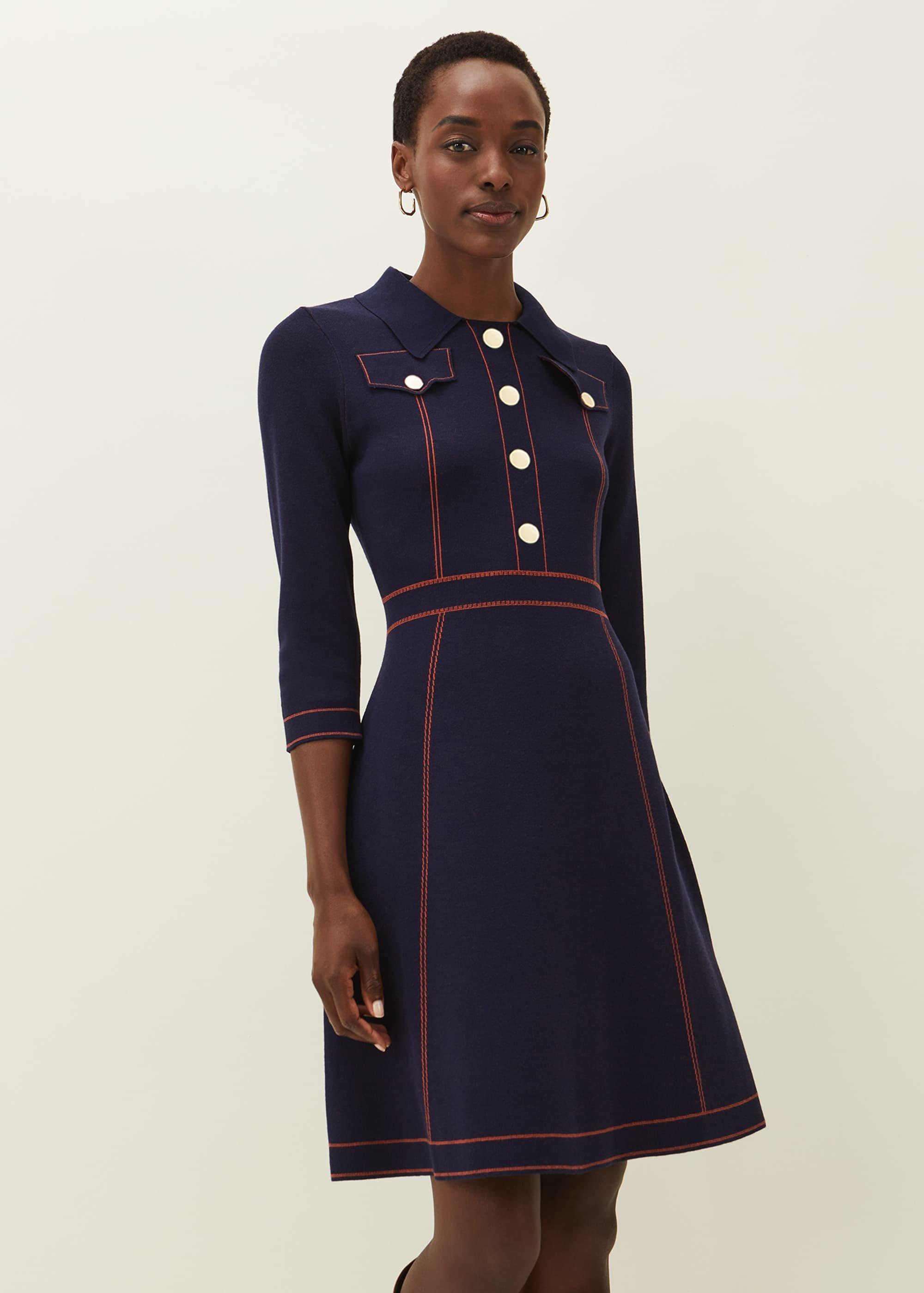 Serenity Fit And Flare Denim Dress