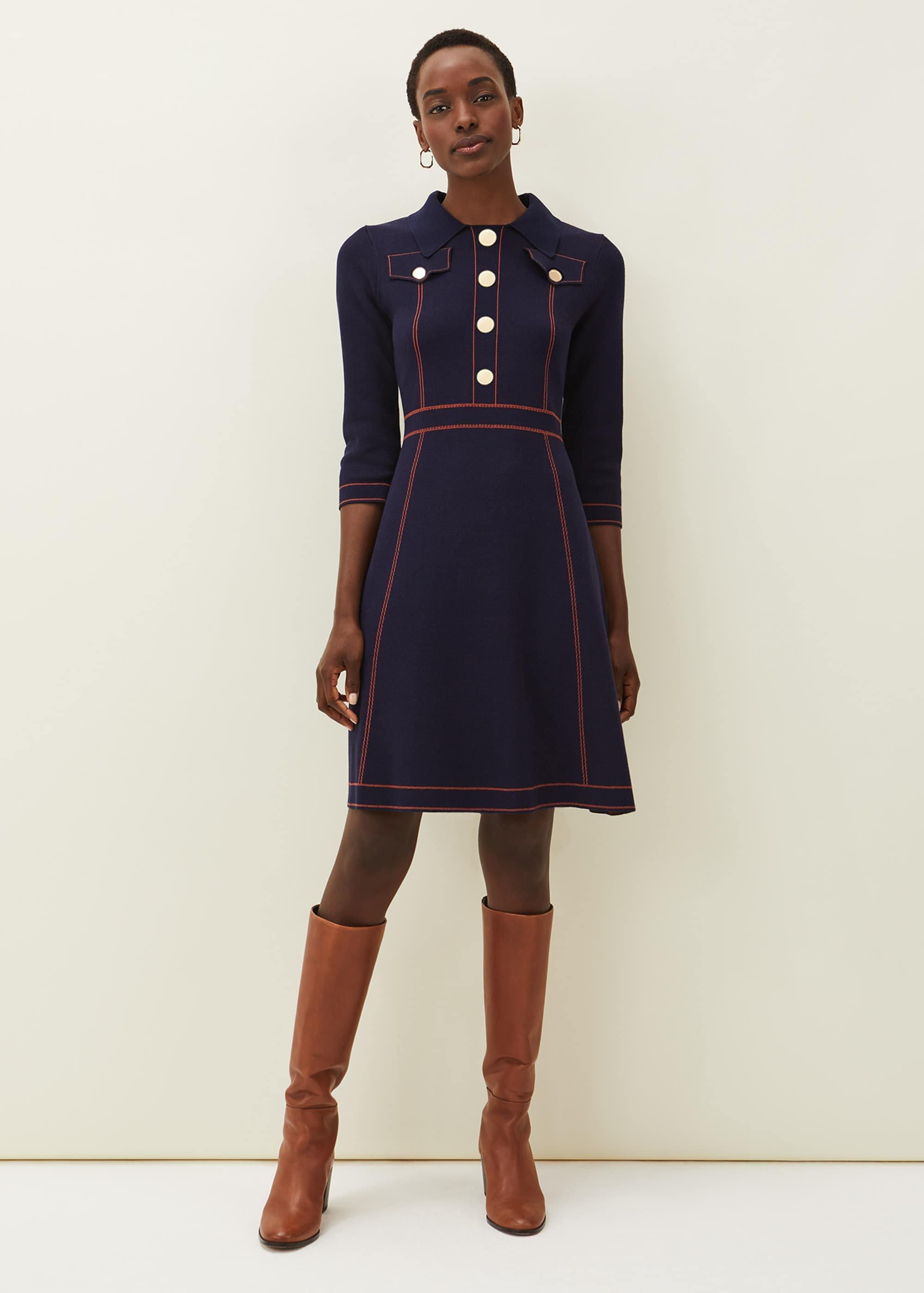 Serenity Fit And Flare Denim Dress