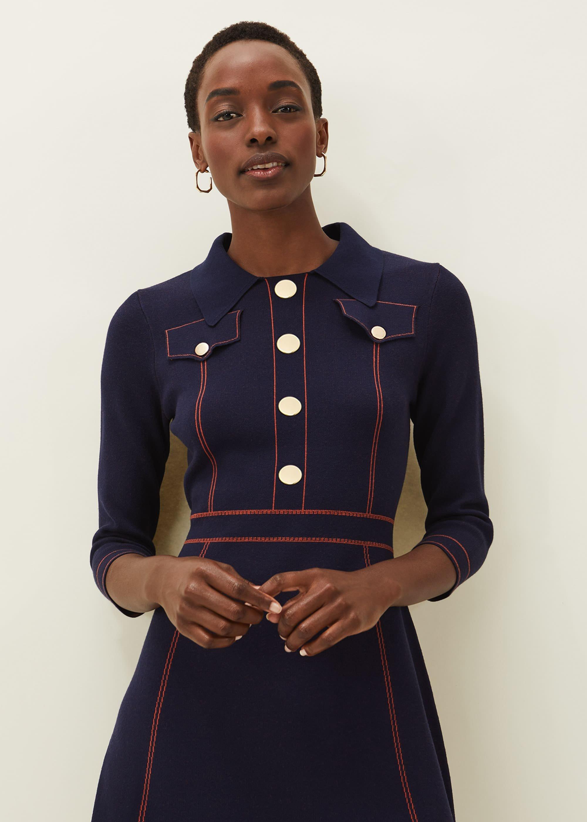Serenity Fit And Flare Denim Dress