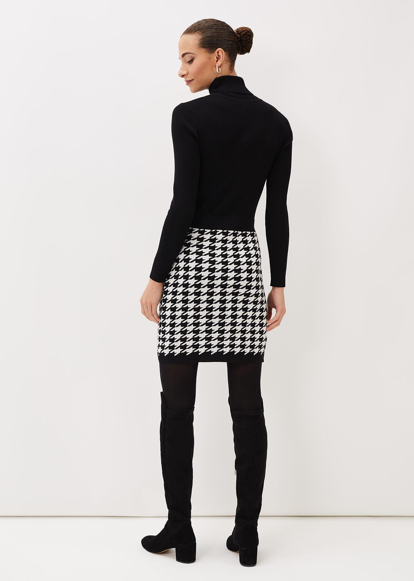 Milania Dogtooth Knit Dress