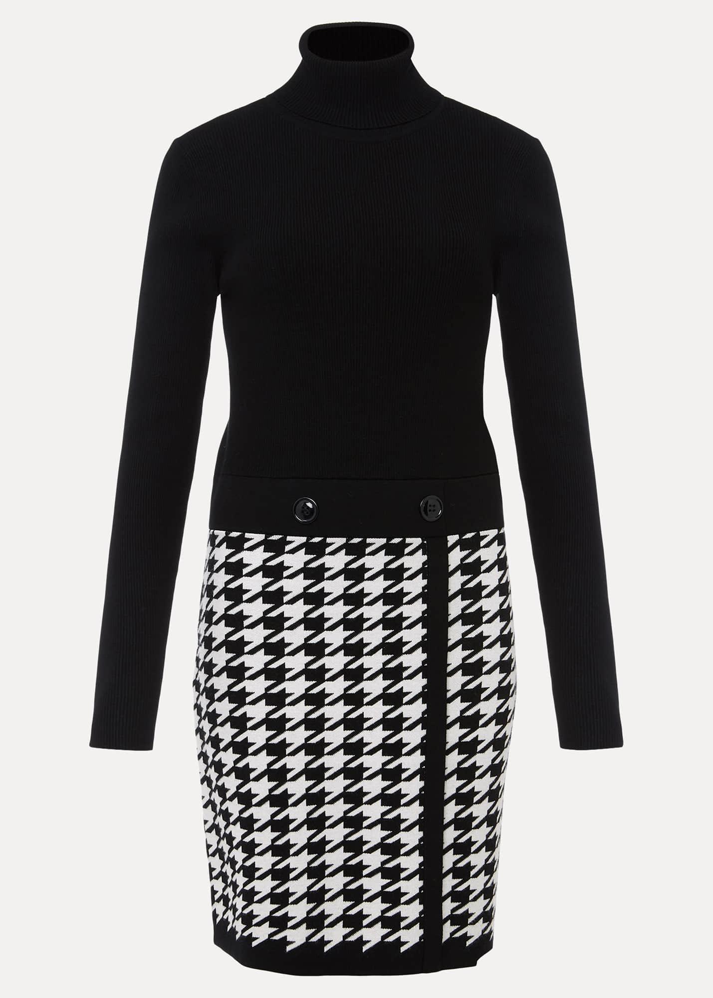 Milania Dogtooth Knit Dress