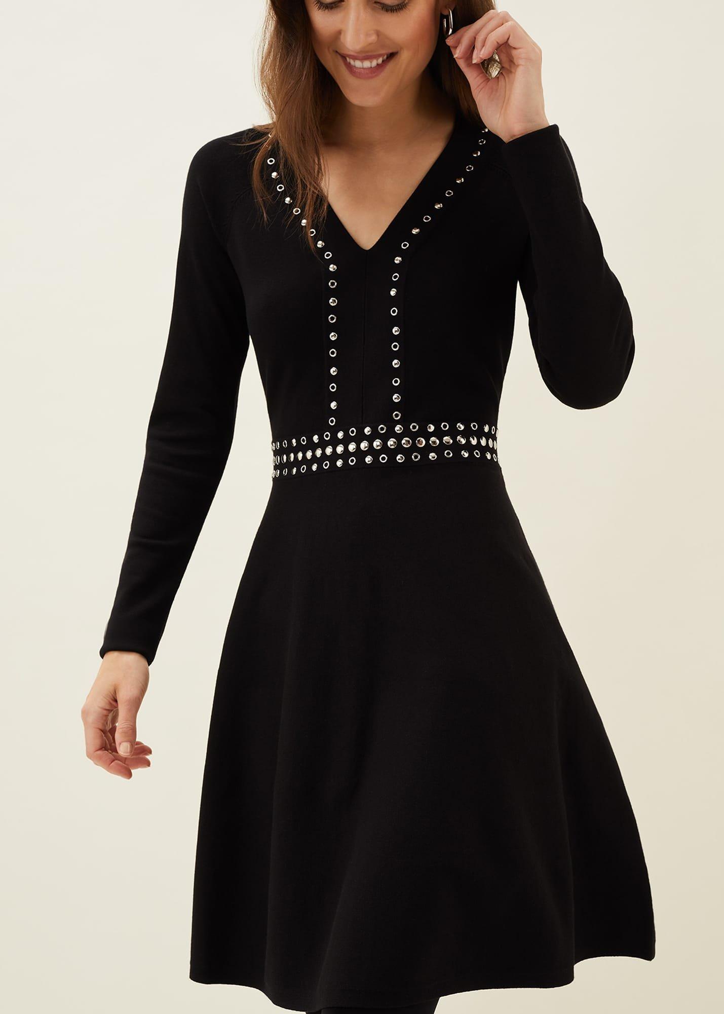 Claren Studded Knitted Dress