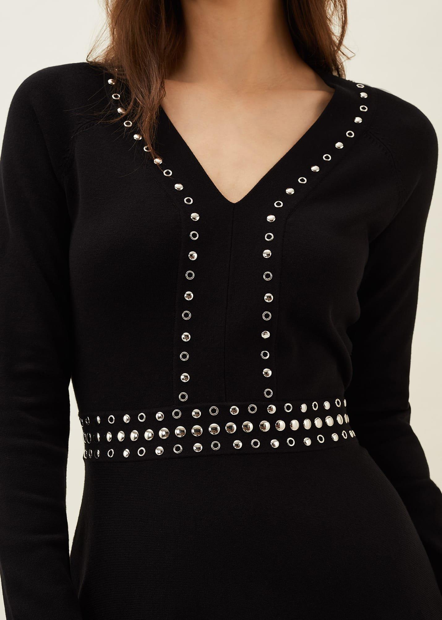 Claren Studded Knitted Dress
