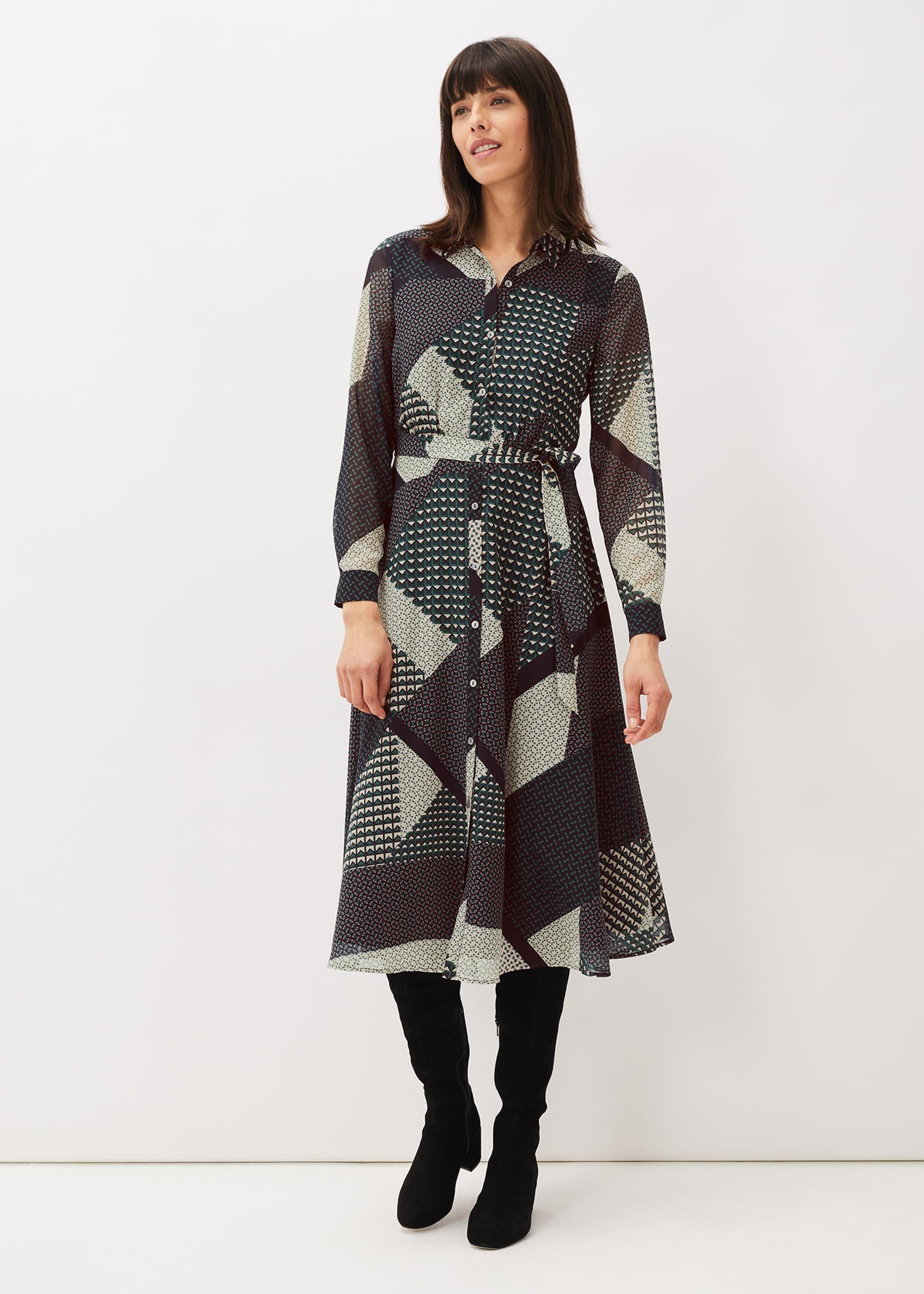 Alaina Print Shirt Dress