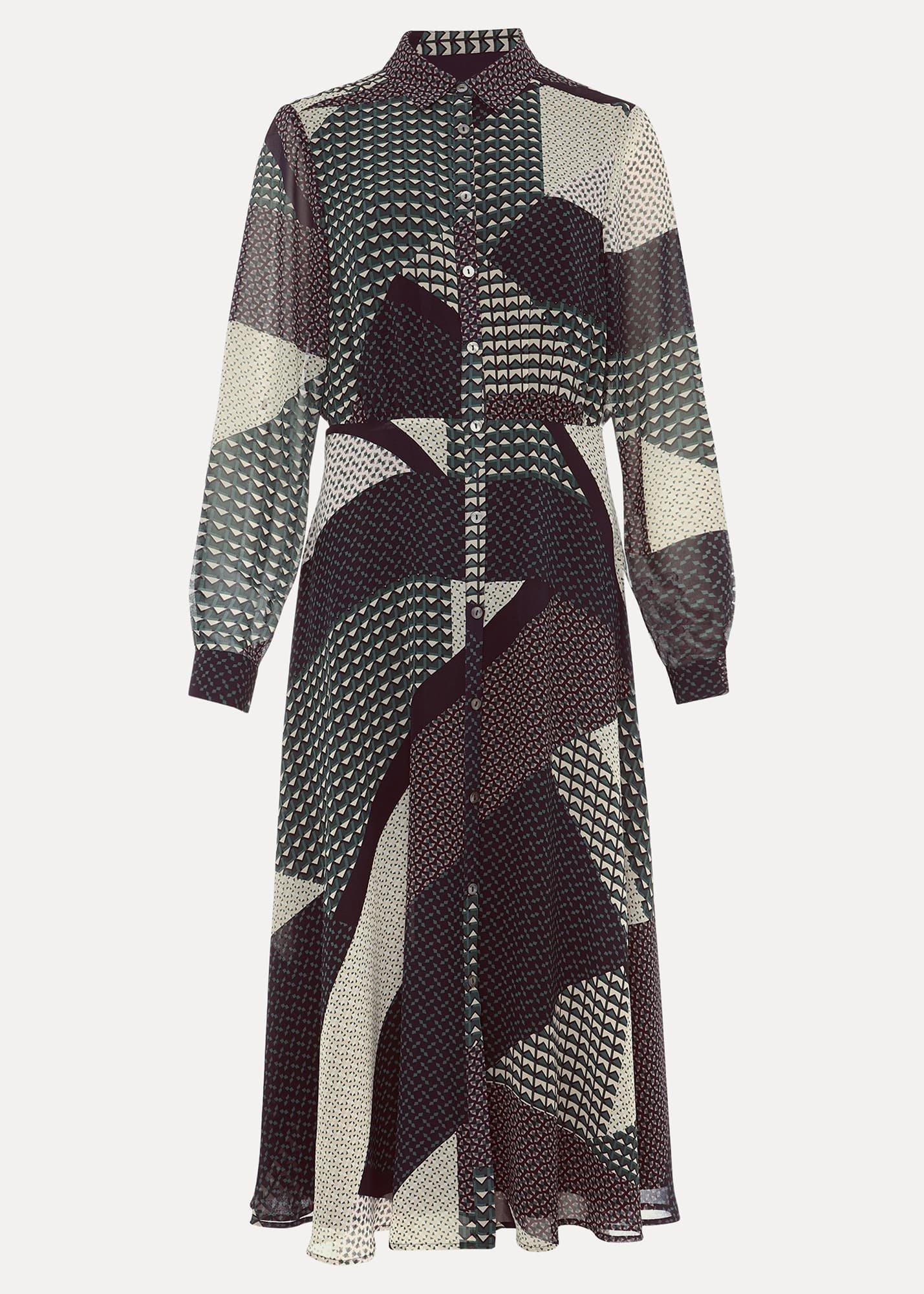 Alaina Print Shirt Dress