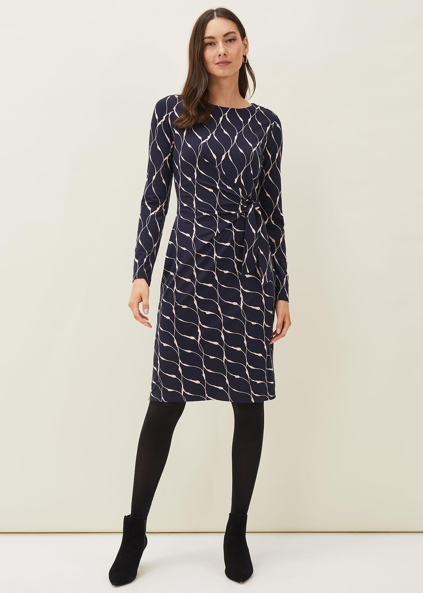 Ally Abstract Print Dress