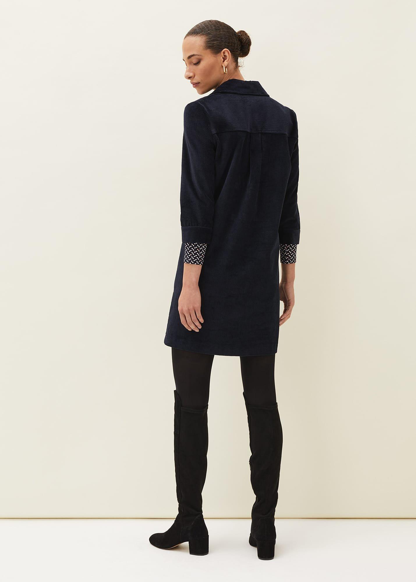 Kirsty Corduroy Zip Front Dress