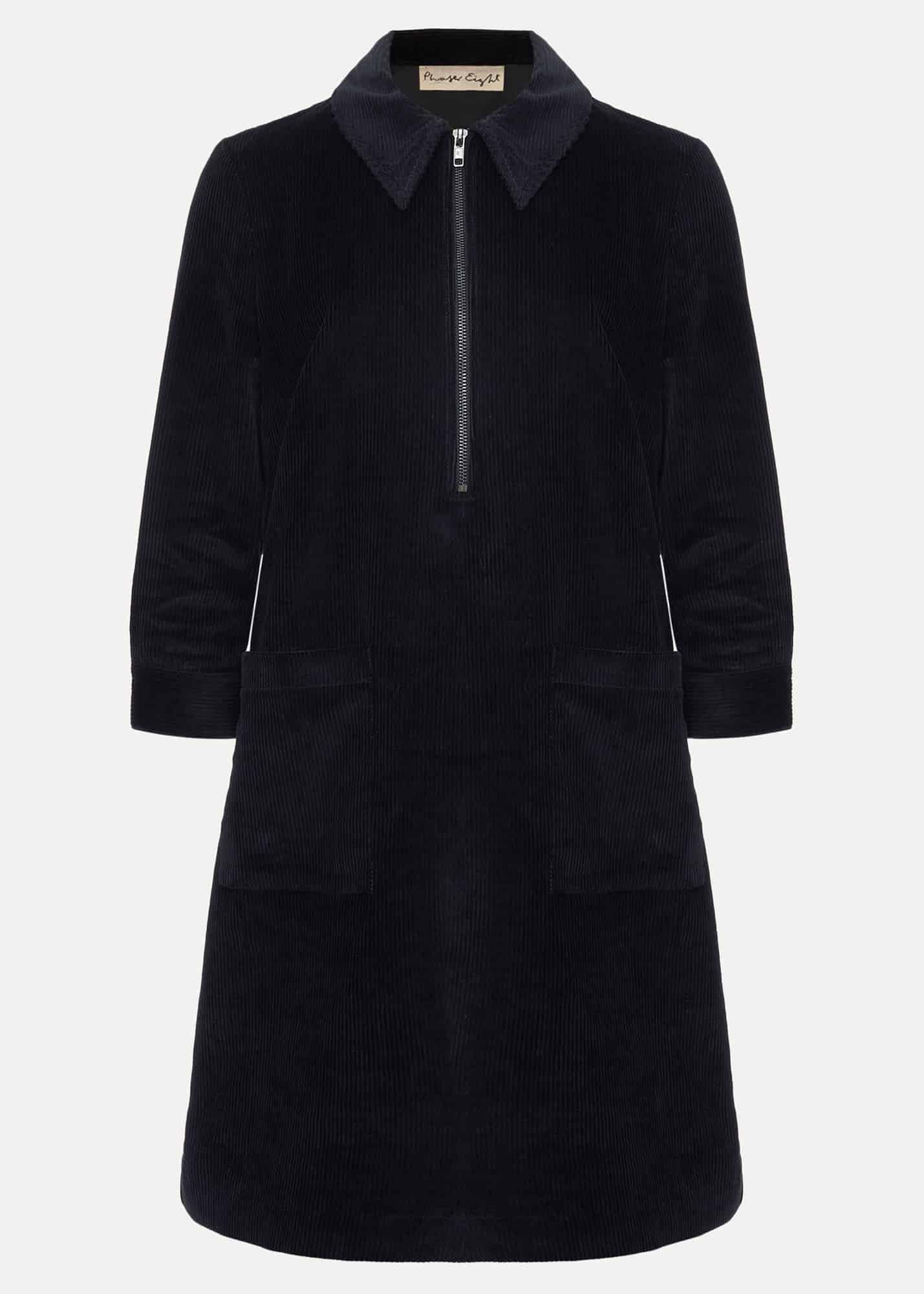 Kirsty Corduroy Zip Front Dress