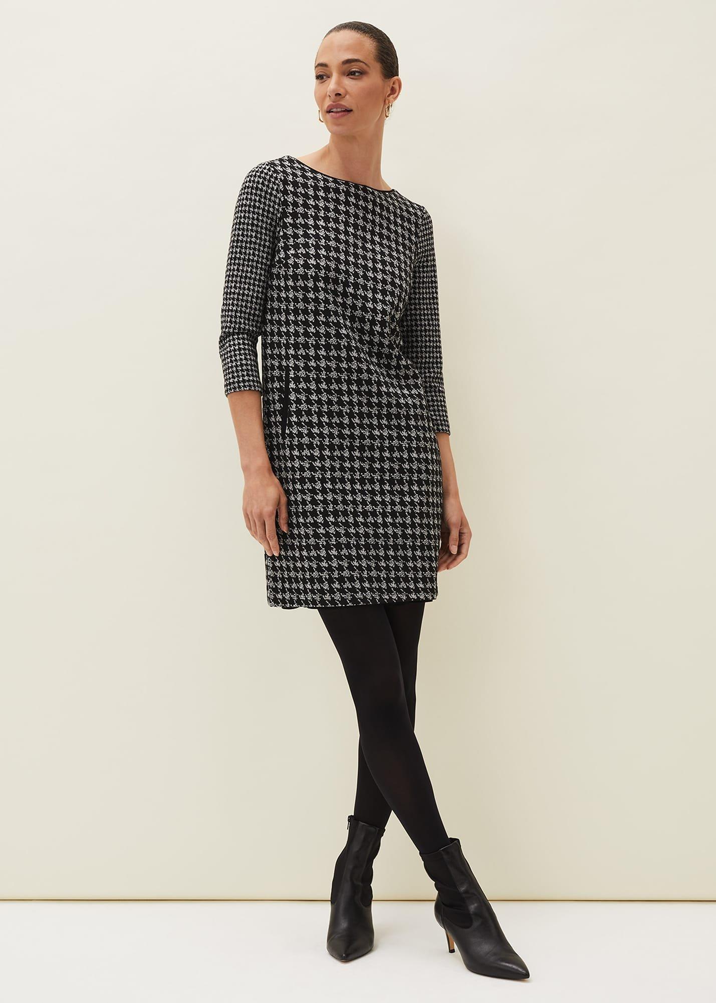Lenia Check Shift Dress