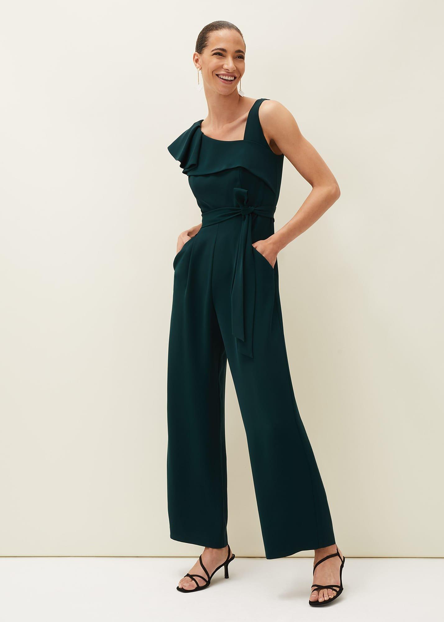 Zelda Asymmetric Belted Jumpsuit