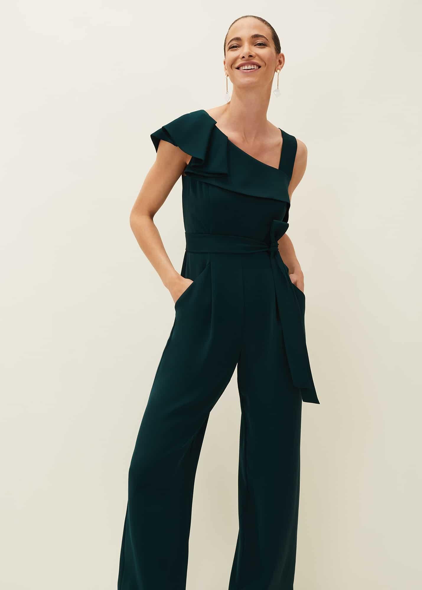 Zelda Asymmetric Belted Jumpsuit